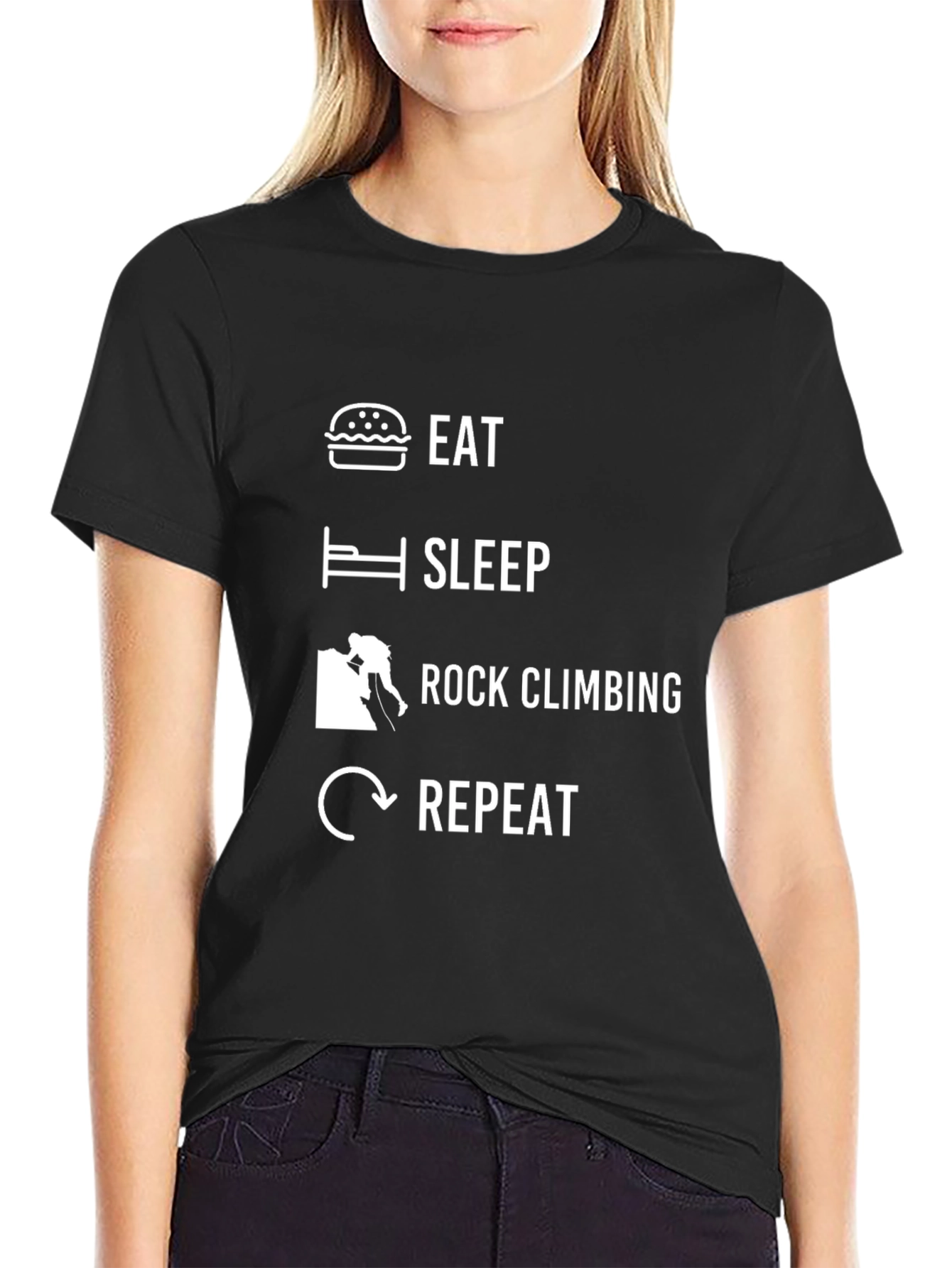 Eat Sleep Rock Climbing Repeat T-Shirt