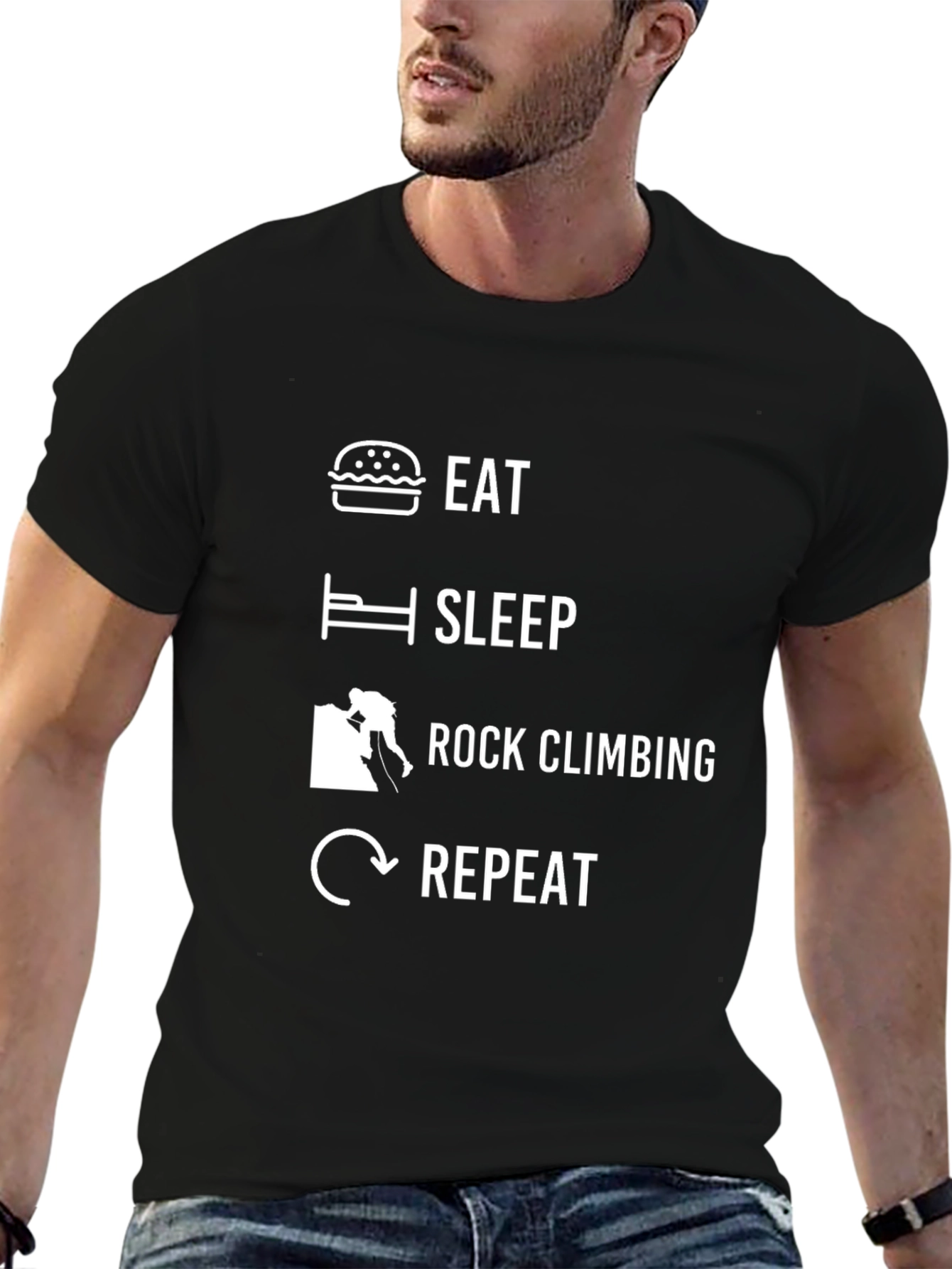 Eat Sleep Rock Climbing Repeat T-Shirt
