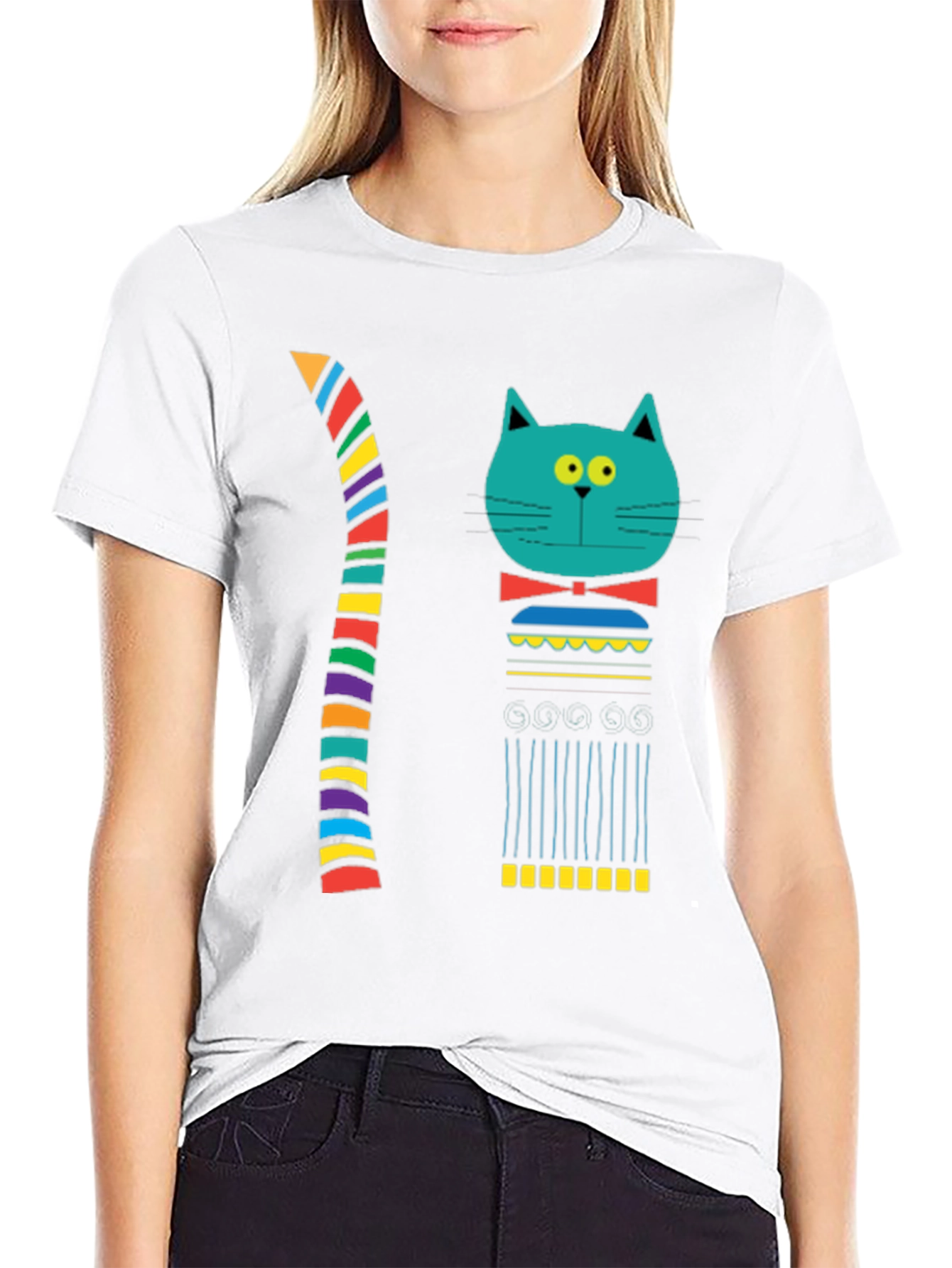 Funky Cat Graphic T-Shirt - Unique Design
