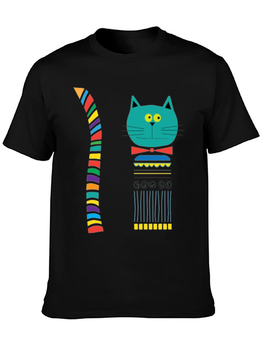 Funky Cat Graphic T-Shirt - Unique Design