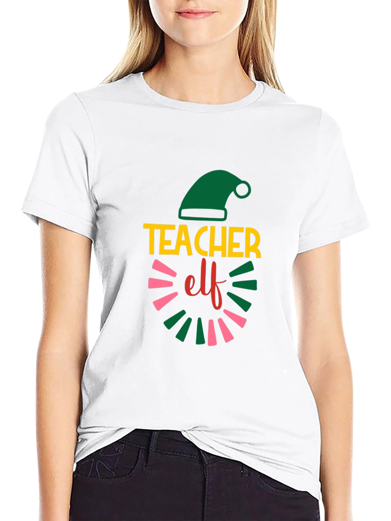 Teacher Elf Christmas T-Shirt