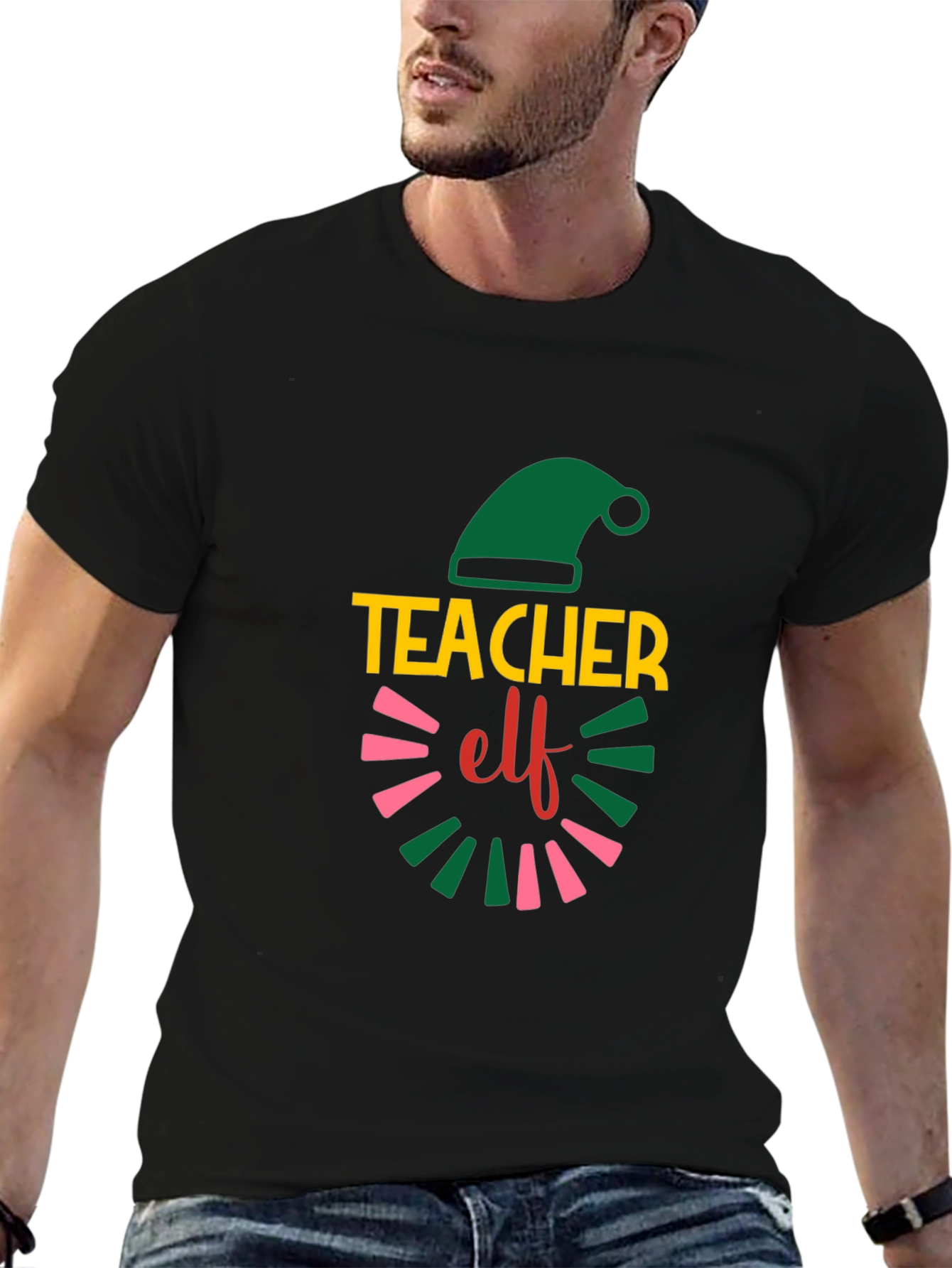 Teacher Elf Christmas T-Shirt