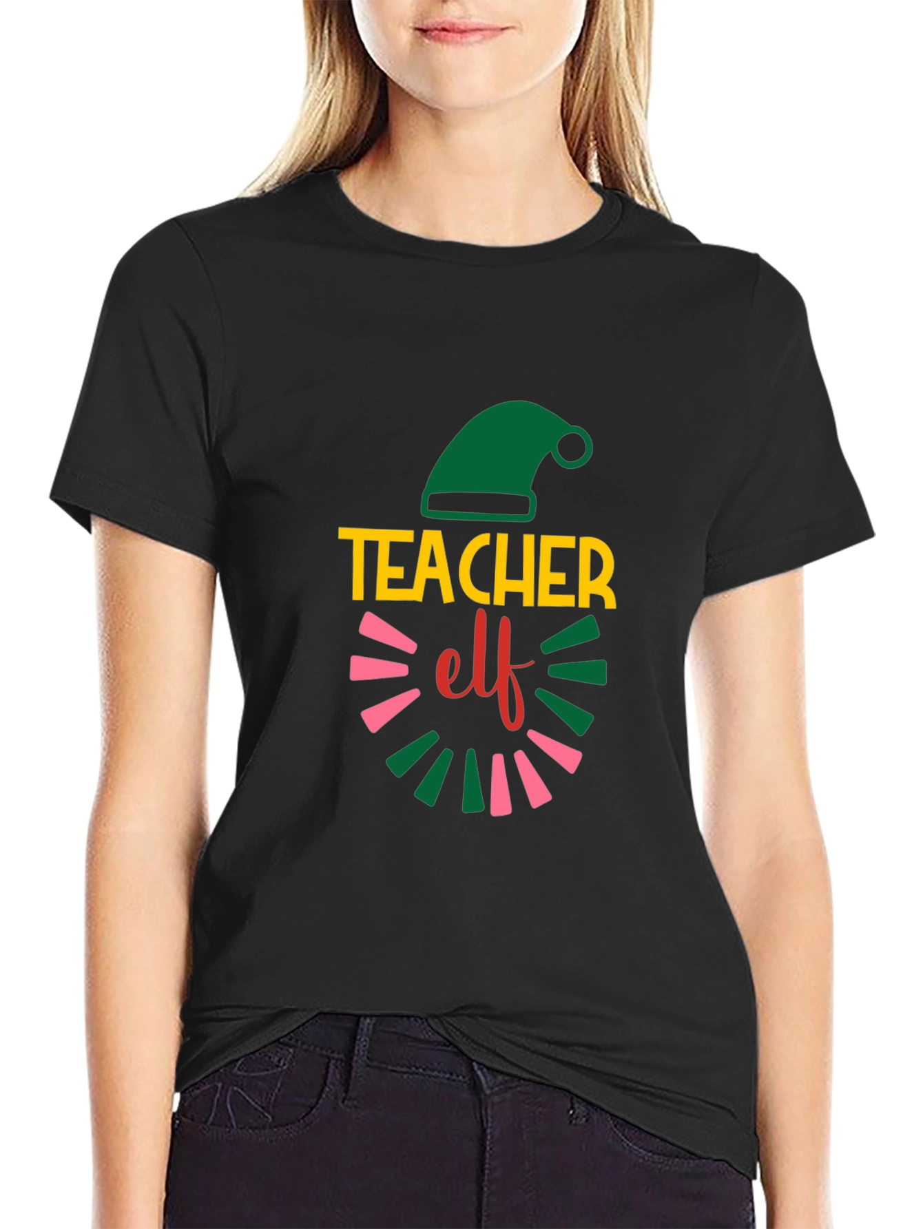 Teacher Elf Christmas T-Shirt