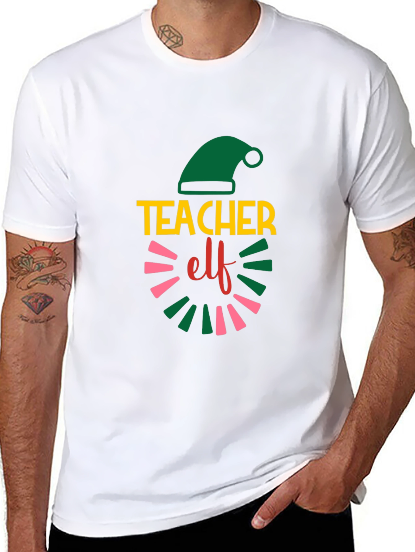 Teacher Elf Christmas T-Shirt
