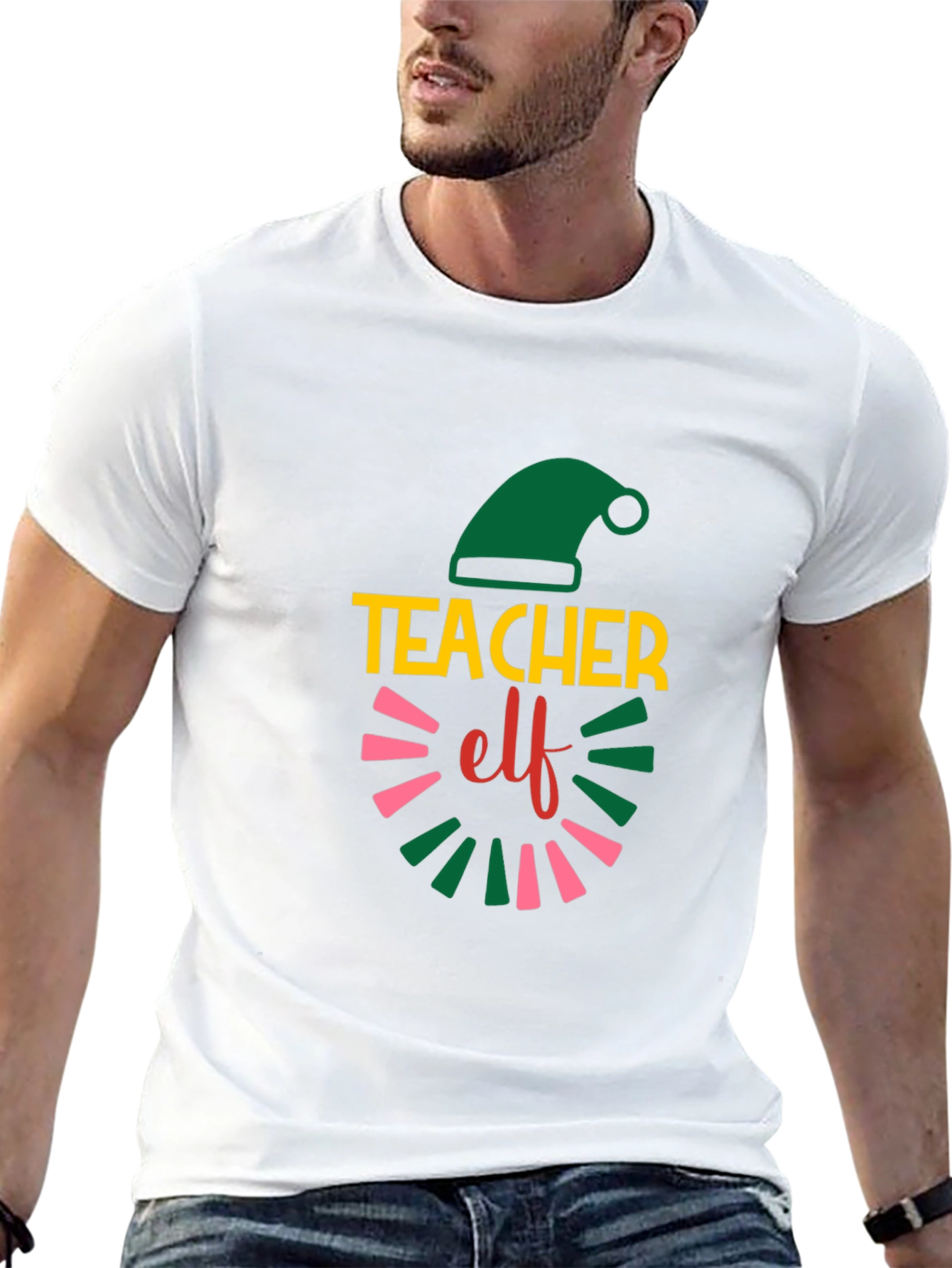 Teacher Elf Christmas T-Shirt