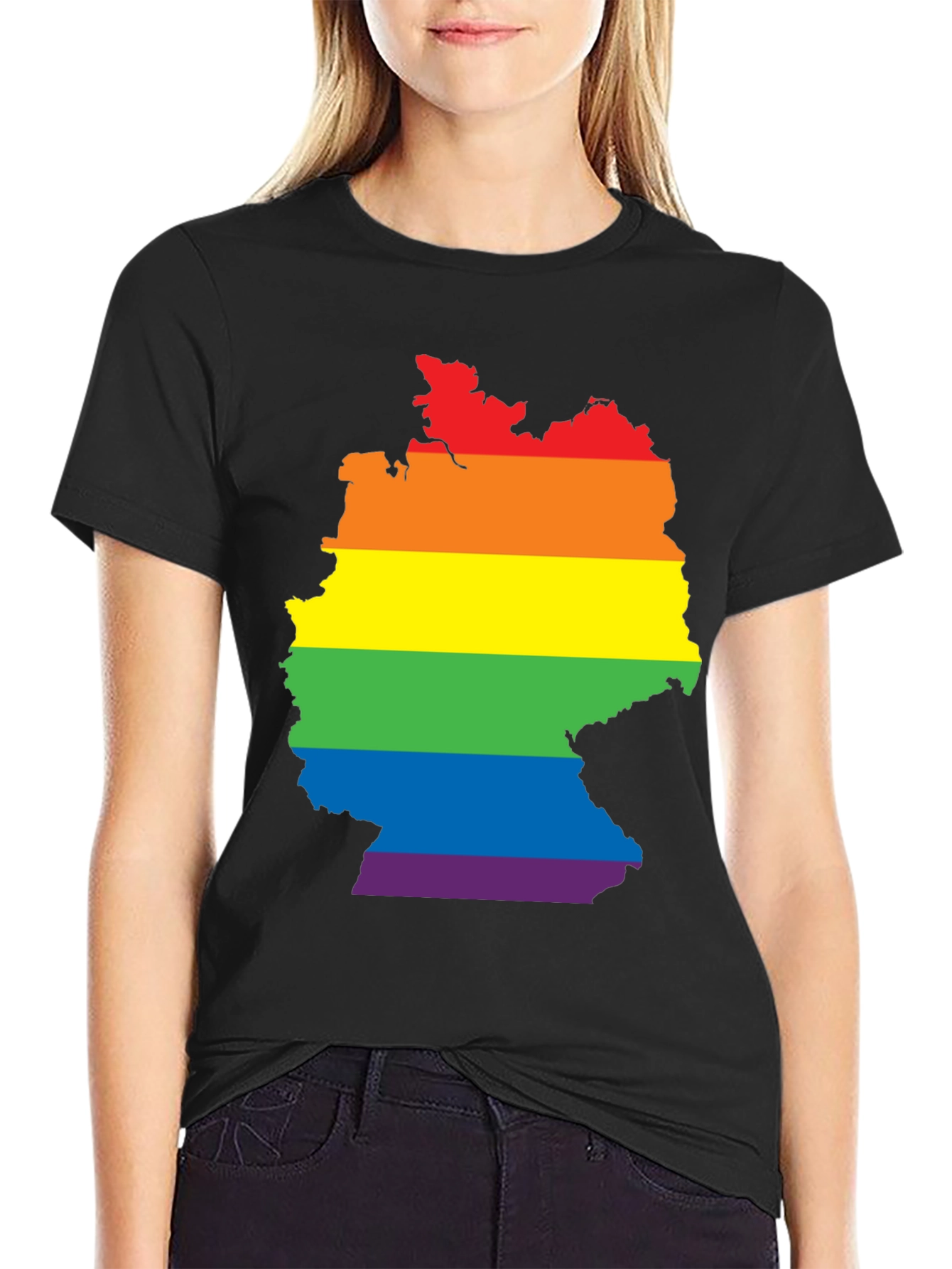 Germany Pride LGBT Map T-Shirt