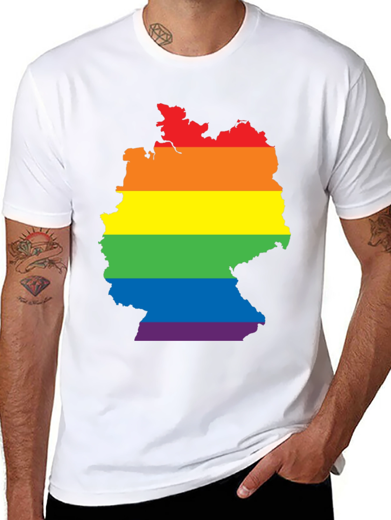 Germany Pride LGBT Map T-Shirt