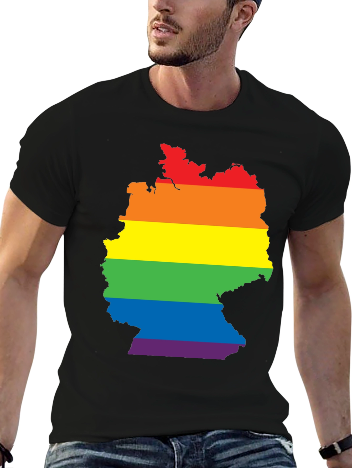 Germany Pride LGBT Map T-Shirt
