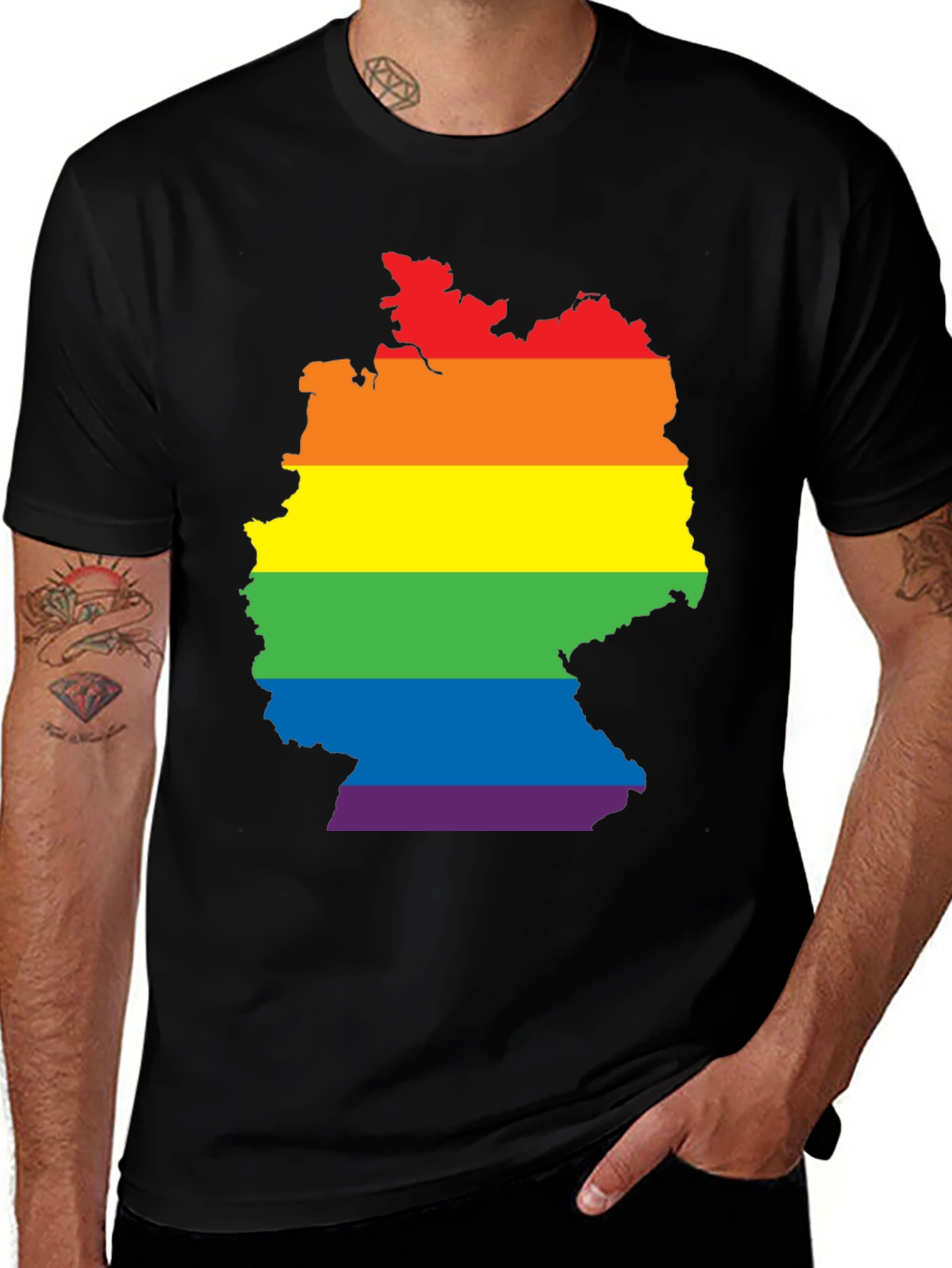 Germany Pride LGBT Map T-Shirt