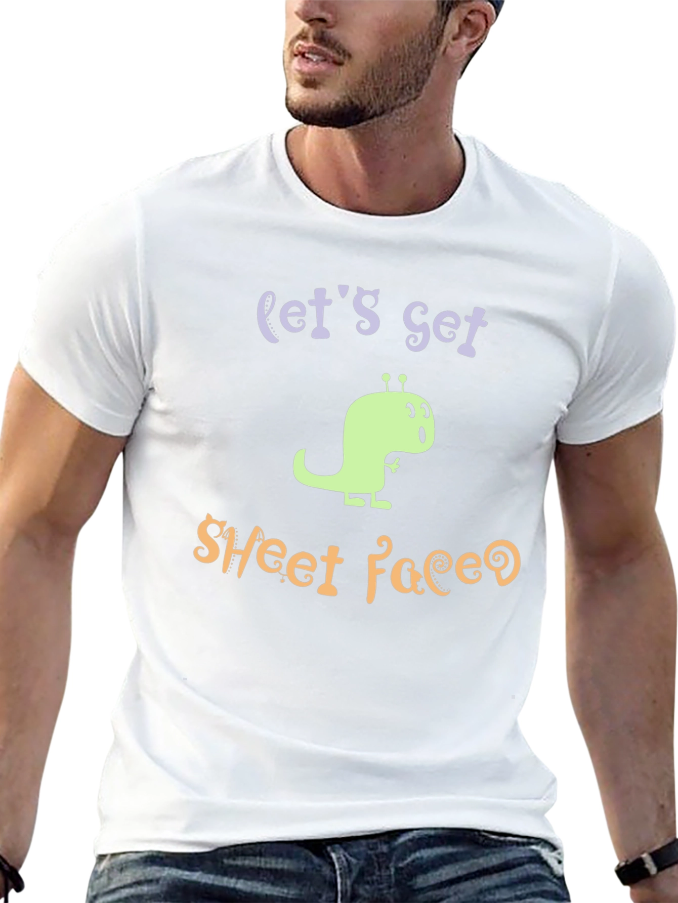Lets Get Sheet Faced Funny Graphic T-Shirt