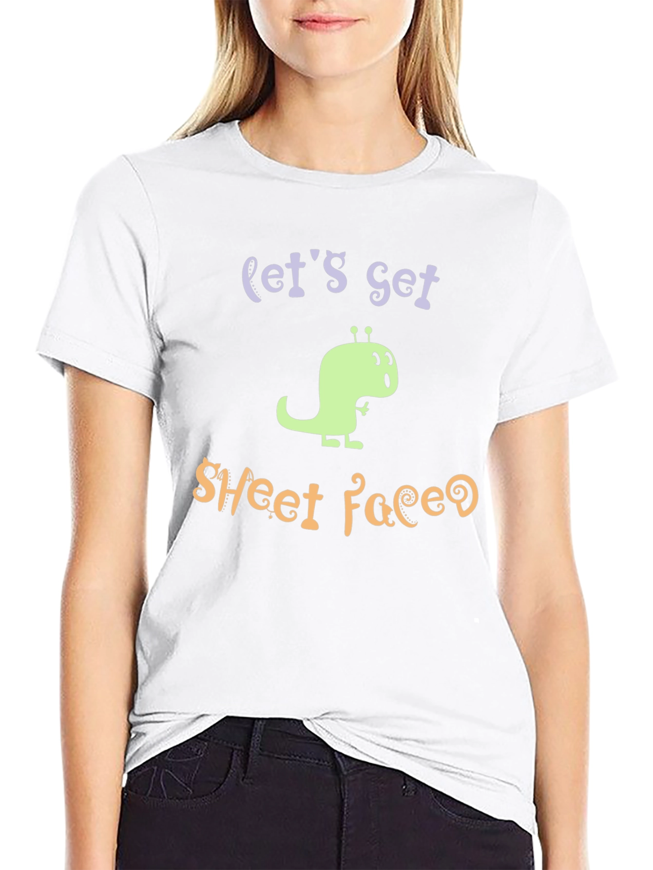 Lets Get Sheet Faced Funny Graphic T-Shirt