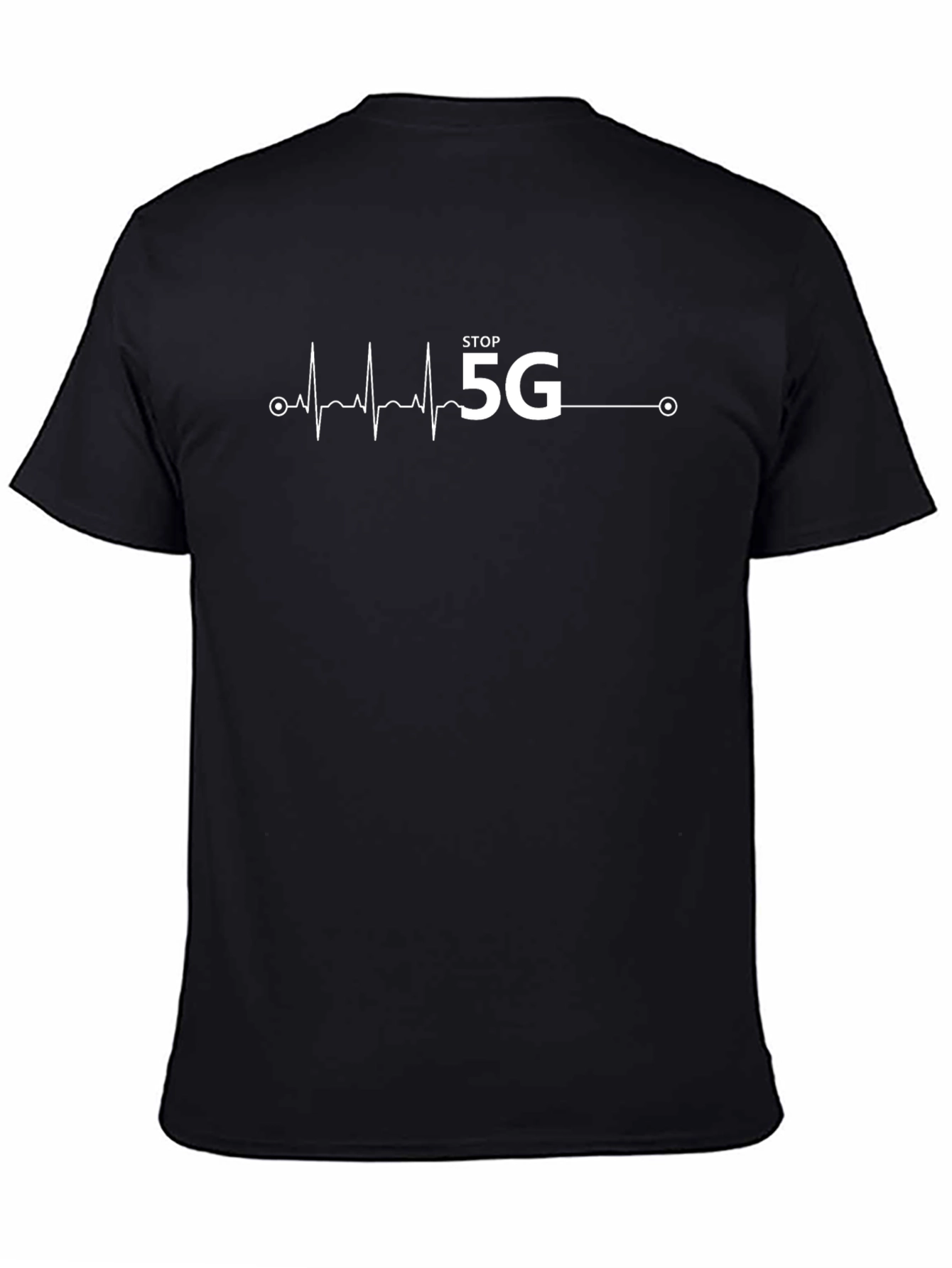 Stop 5G Graphic Print Crew Neck T-Shirt