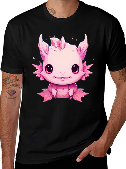 Axolotl Kawaii Graphic Tee - Cute Pink Amphibian Shirt