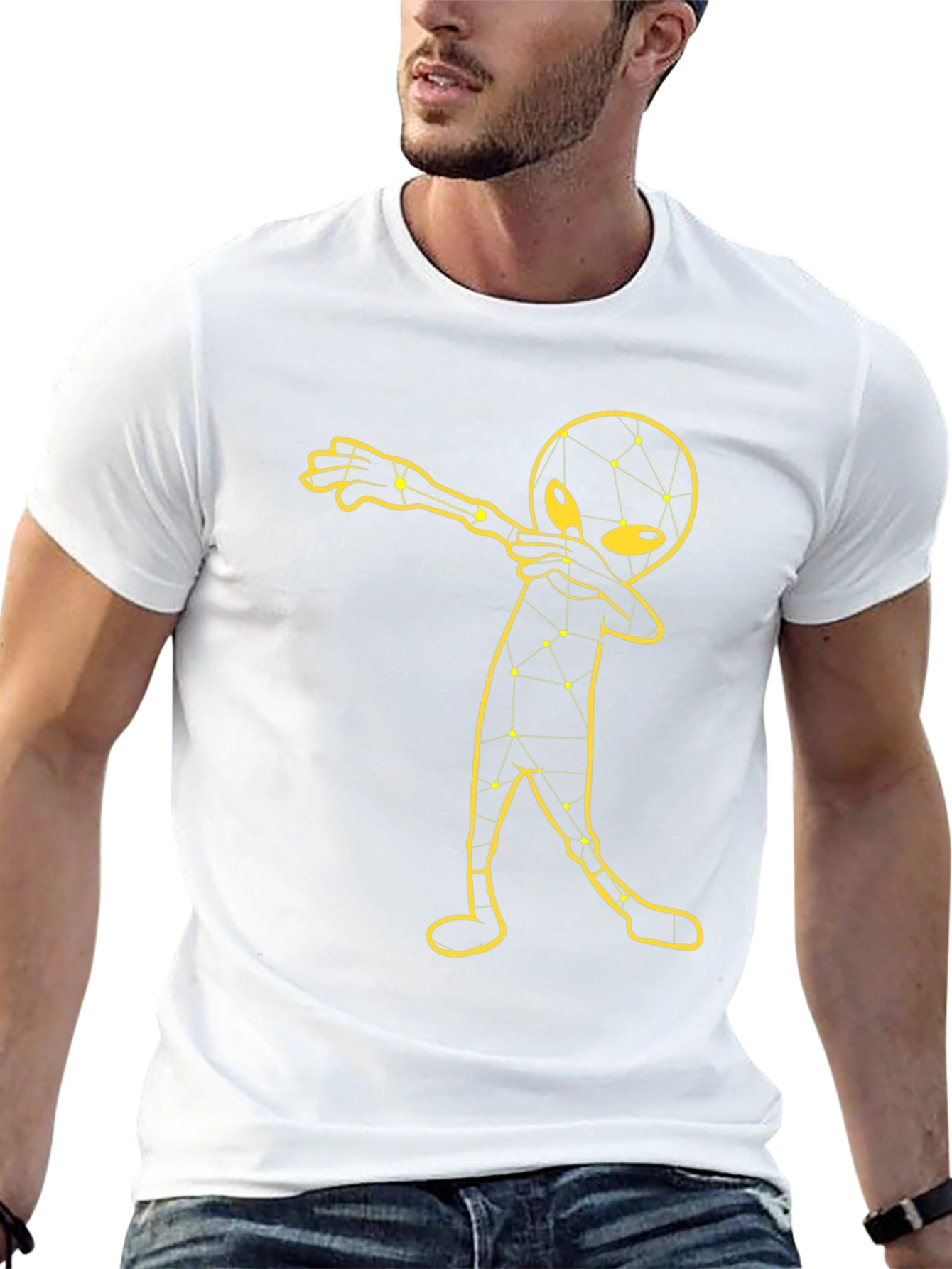 Dabbing Alien T-Shirt - Unique Graphic Tee