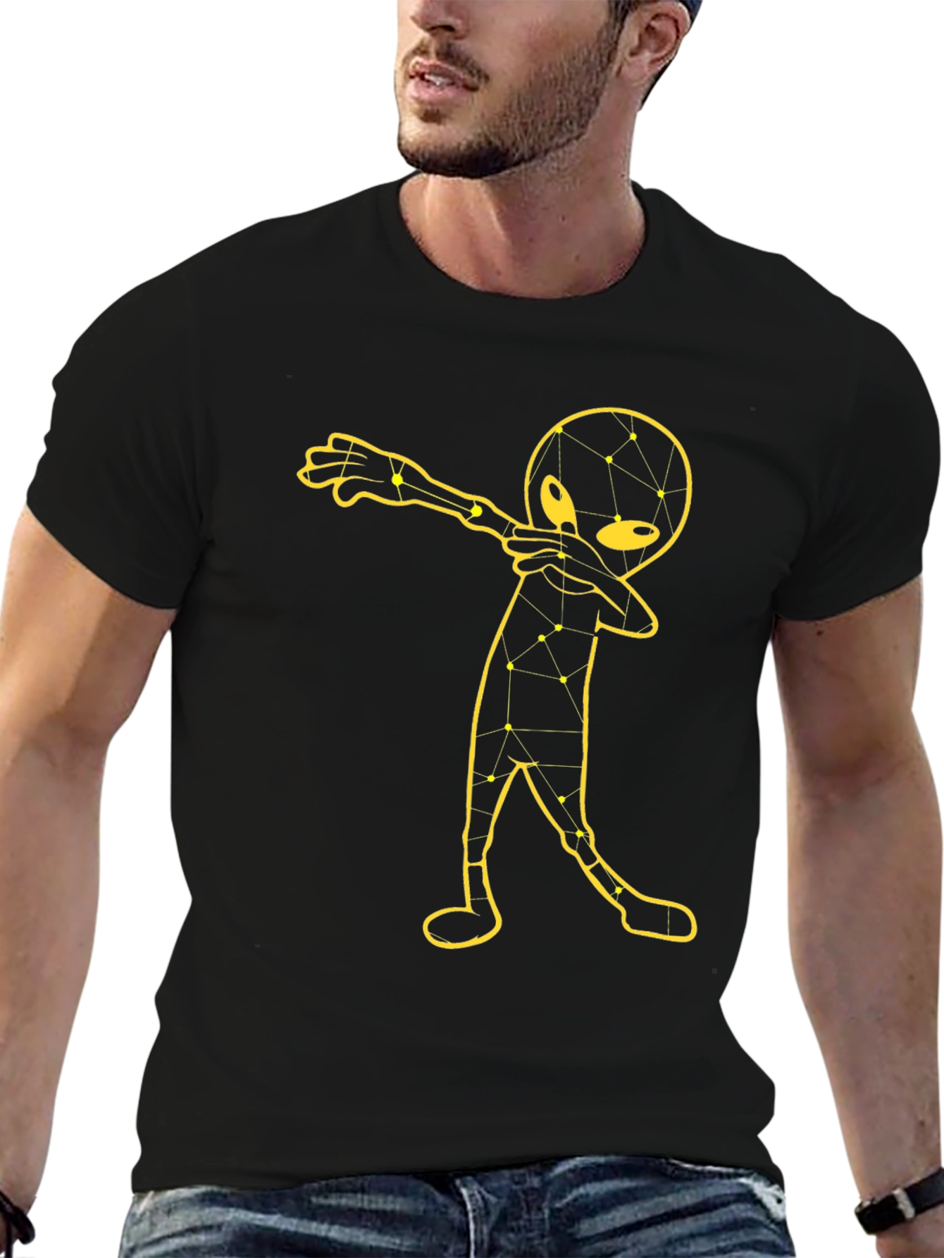 Dabbing Alien T-Shirt - Unique Graphic Tee