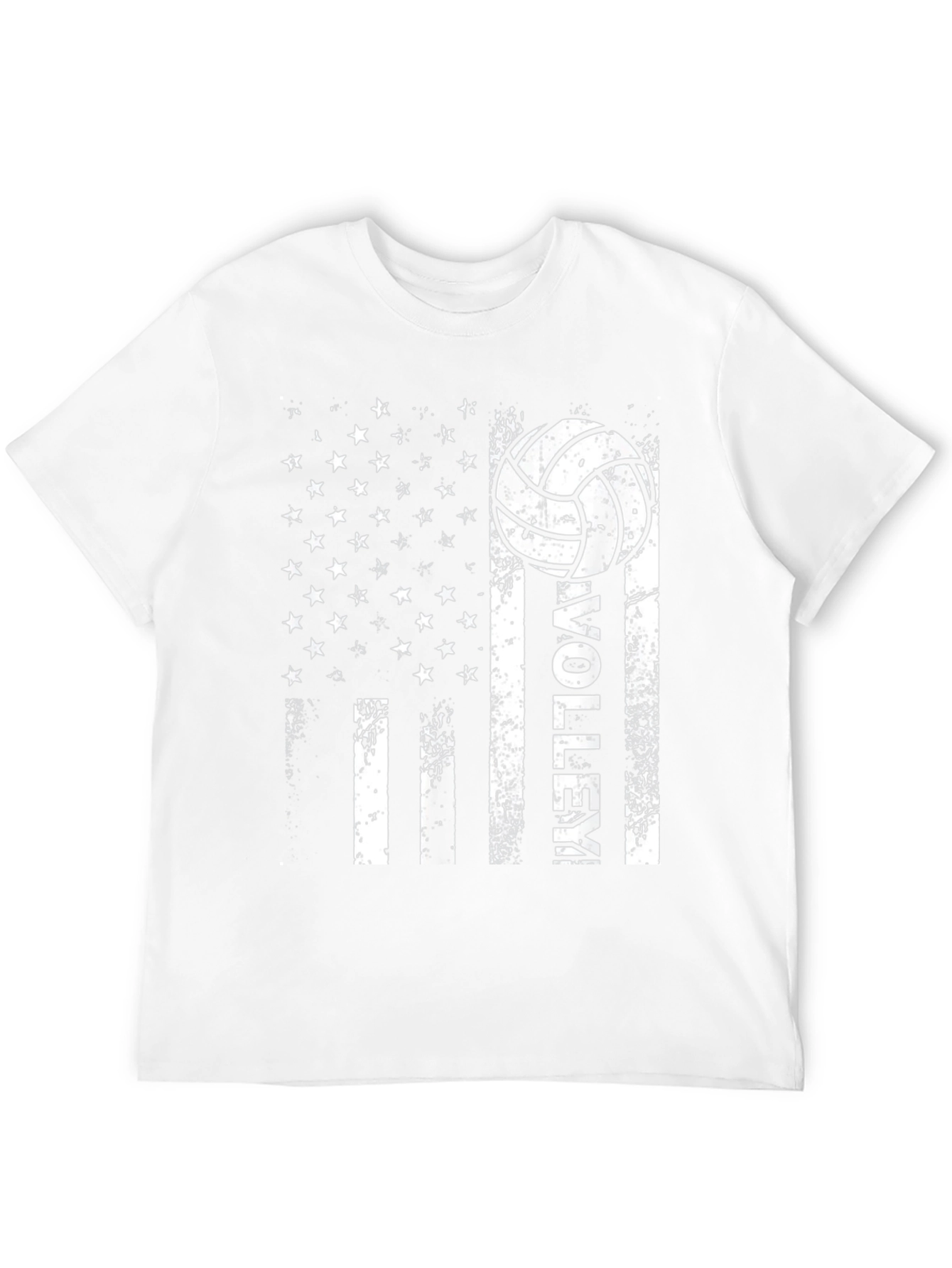 Volleyball American Flag Graphic T-Shirt