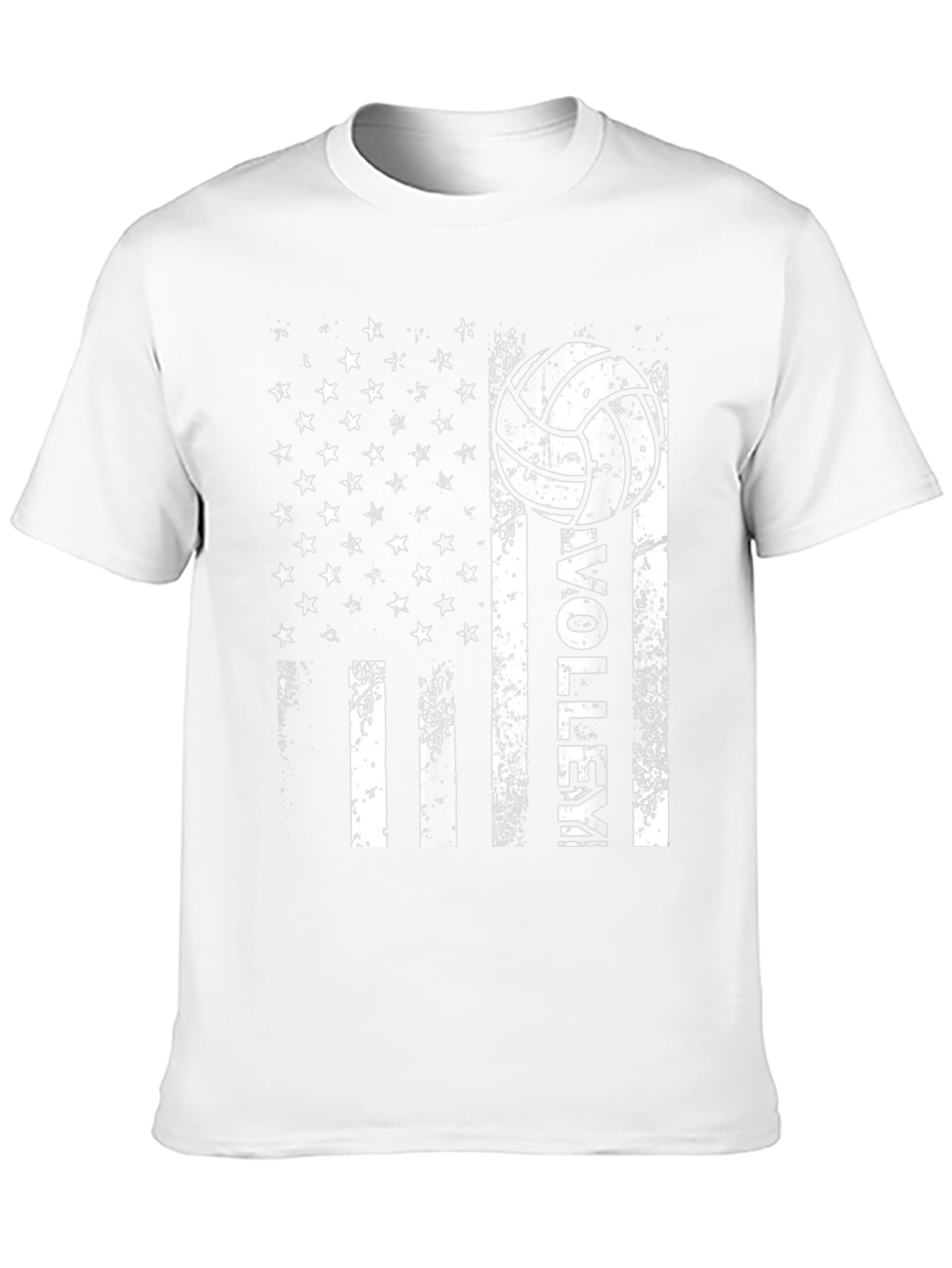 Volleyball American Flag Graphic T-Shirt