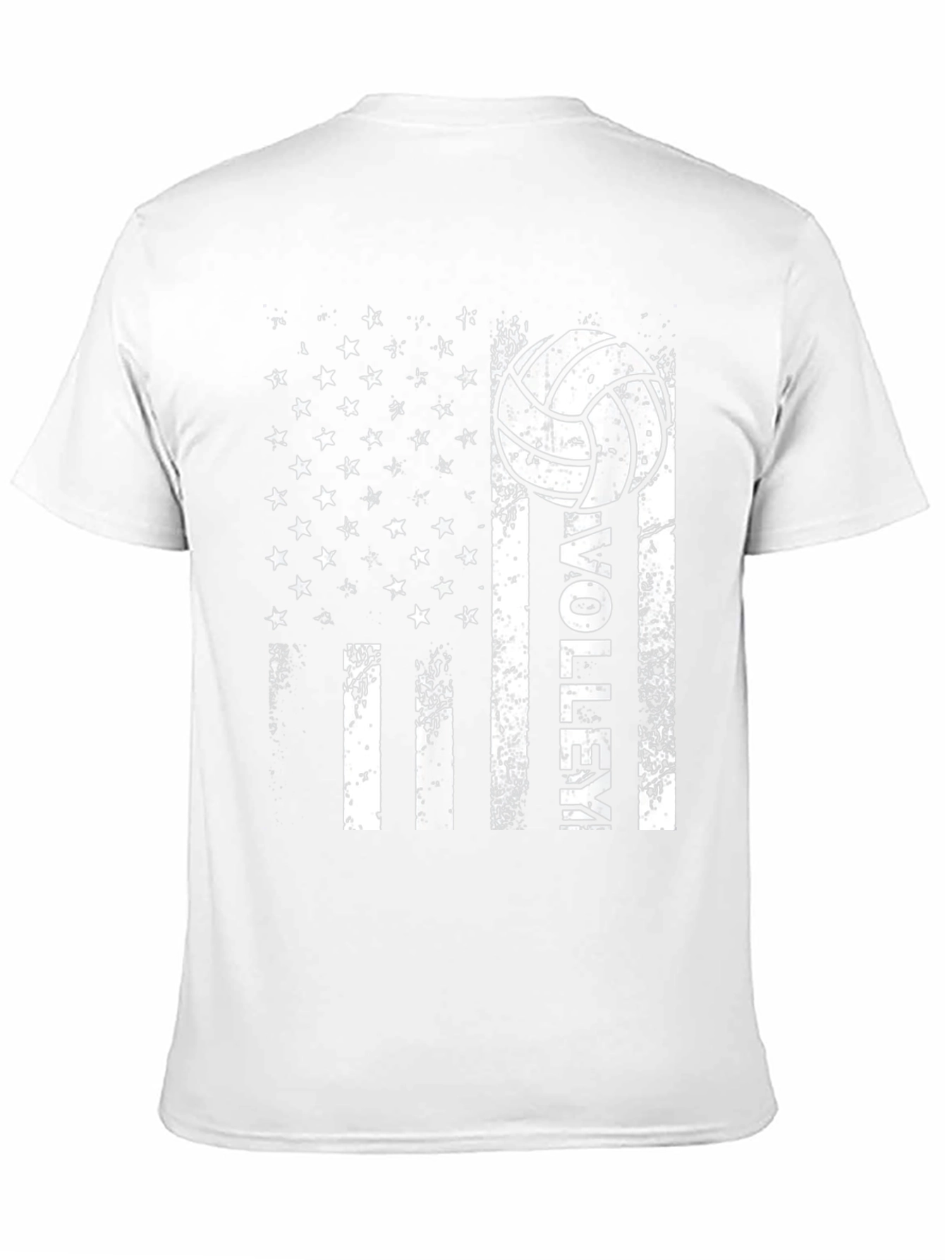 Volleyball American Flag Graphic T-Shirt