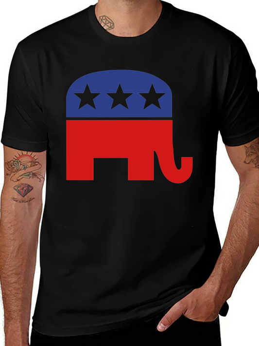Republican Elephant Graphic Tee - Patriotic Political Shirt