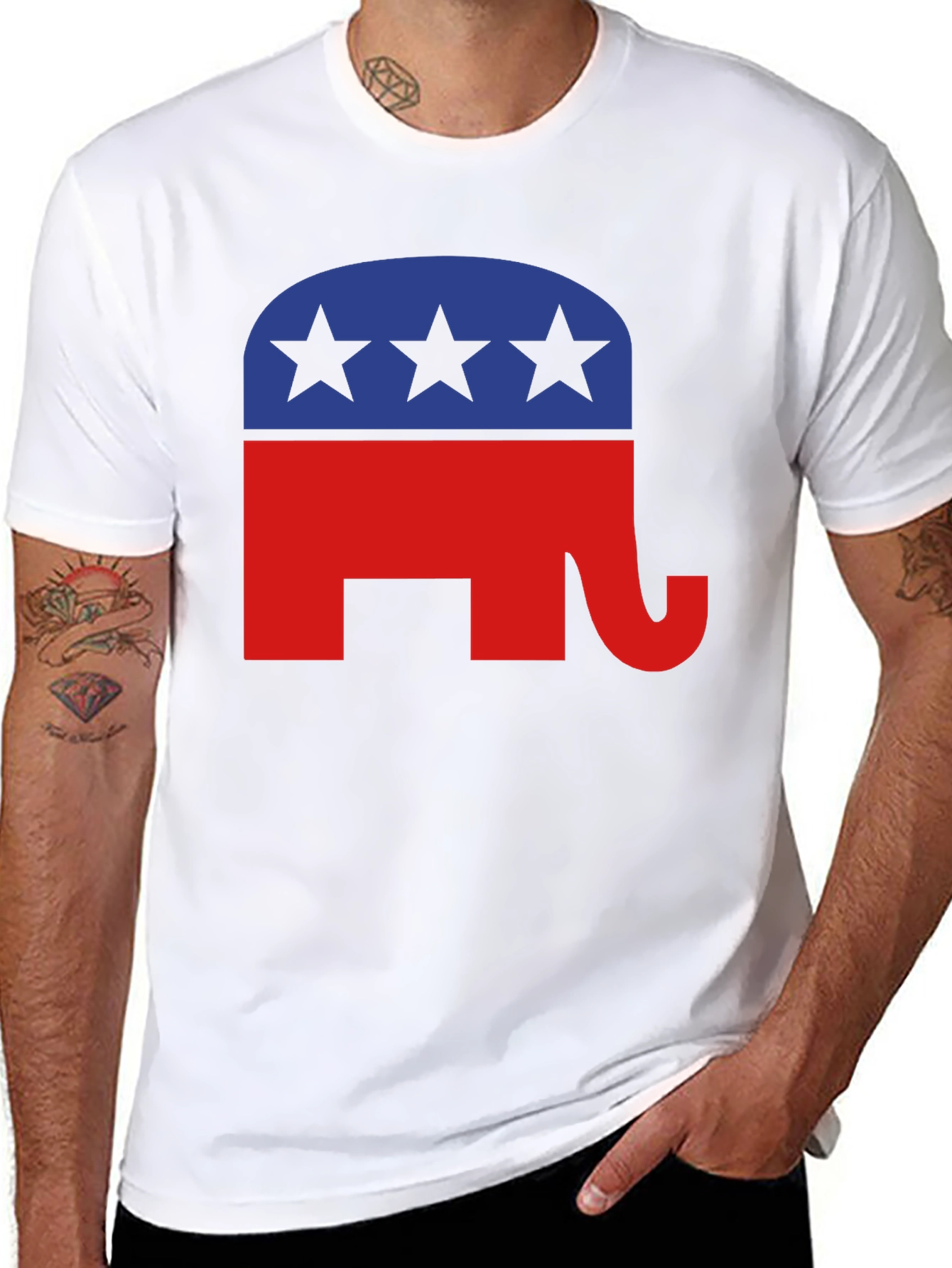 Republican Elephant Graphic Tee - Patriotic Political Shirt