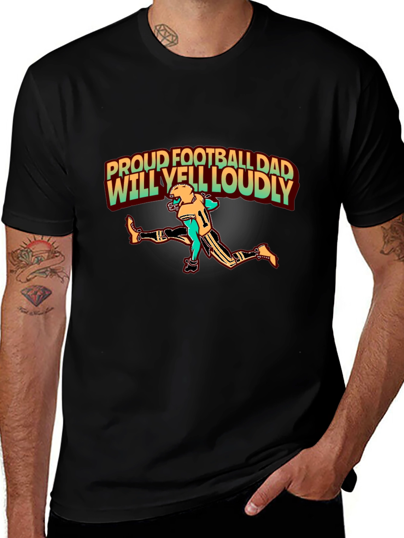 Proud Football Dad T-Shirt - Loud and Proud!