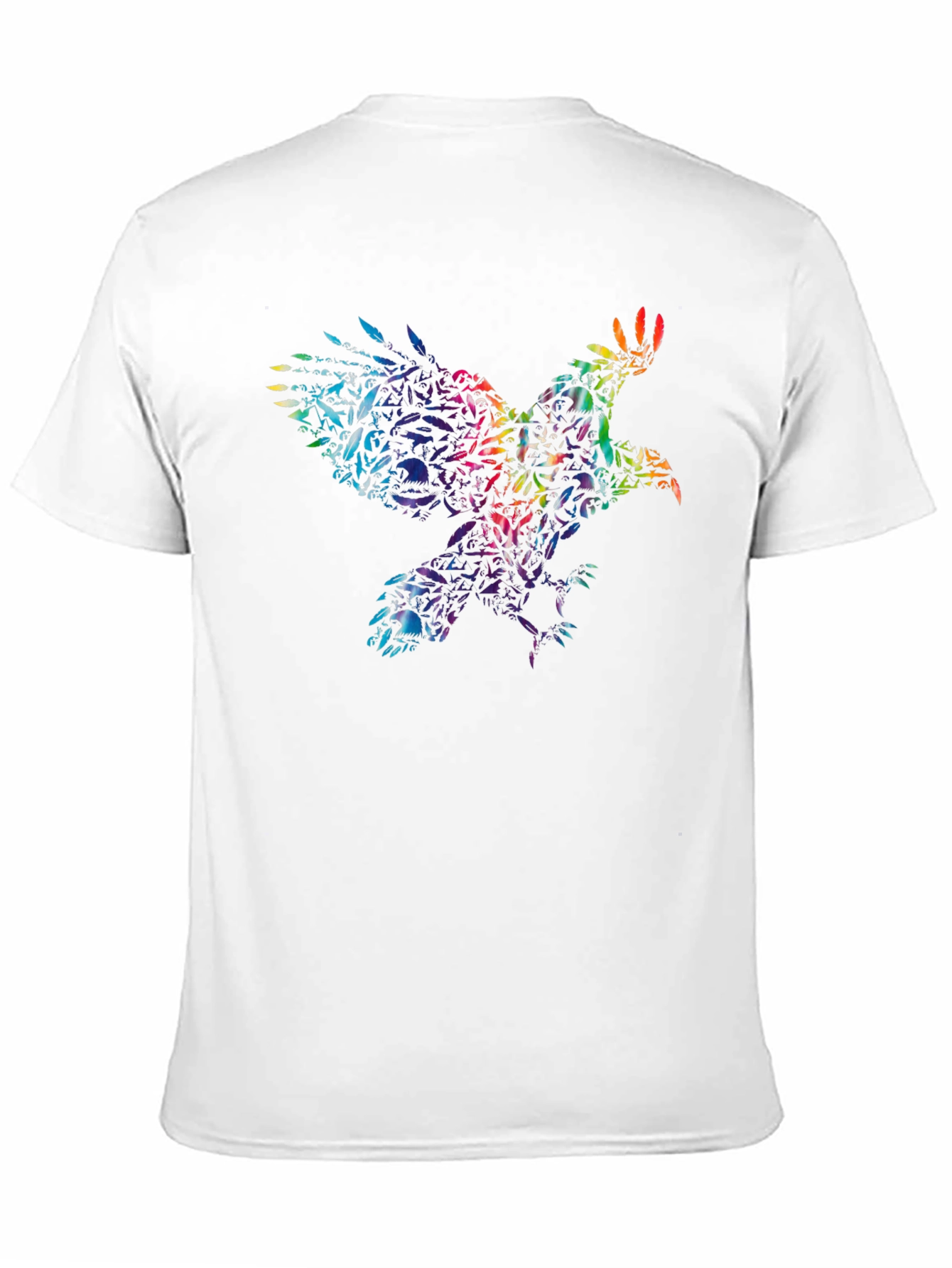 Rainbow Eagle Skull T-Shirt - Mens Graphic Tee