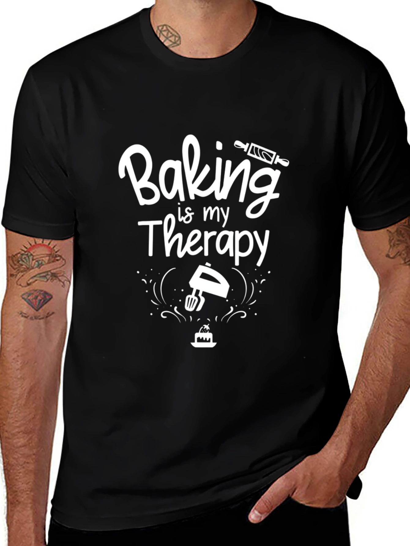 Baking is My Therapy T-Shirt | Novelty Graphic Tee