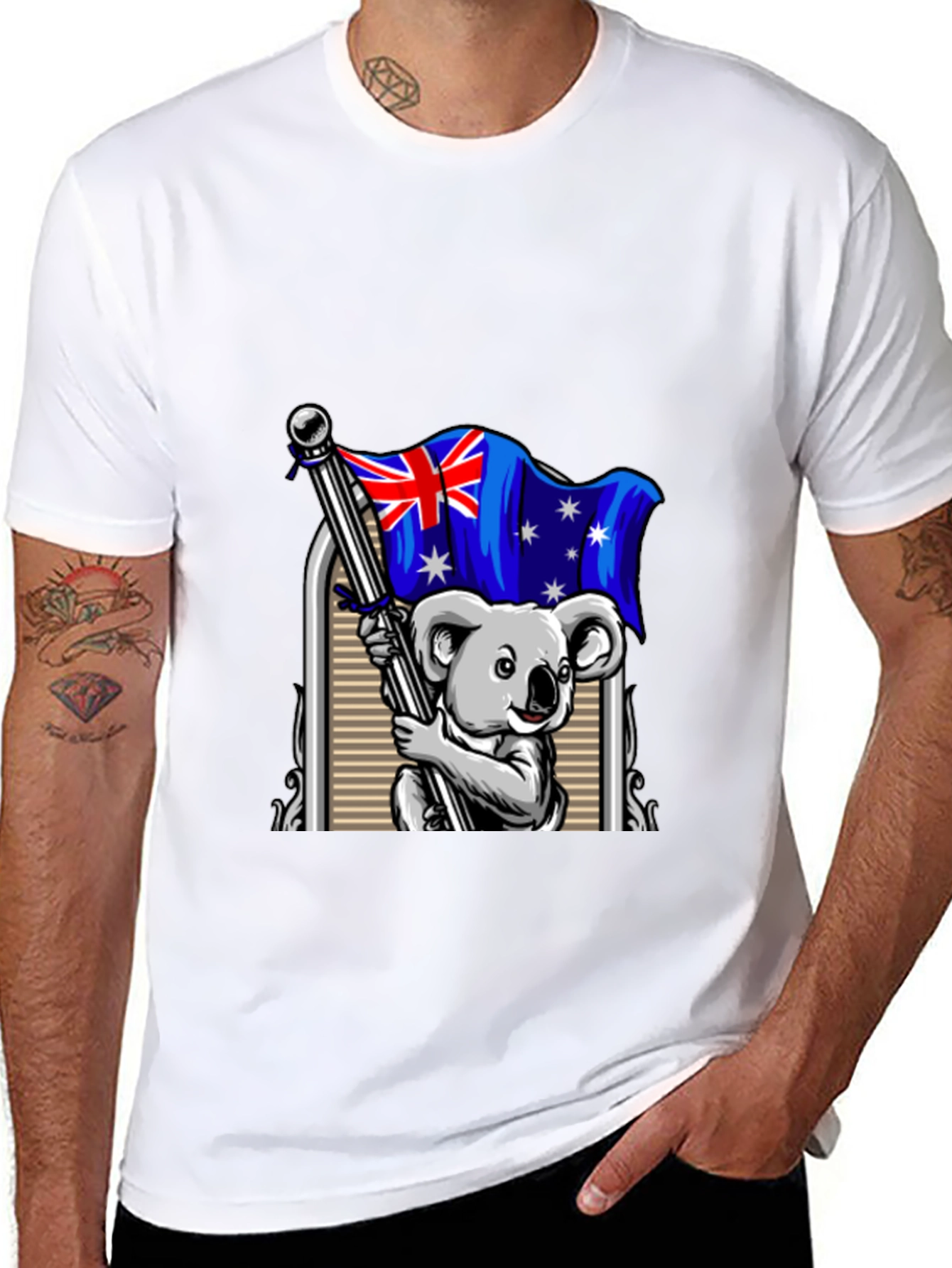 Australian Koala Flag Graphic T-Shirt