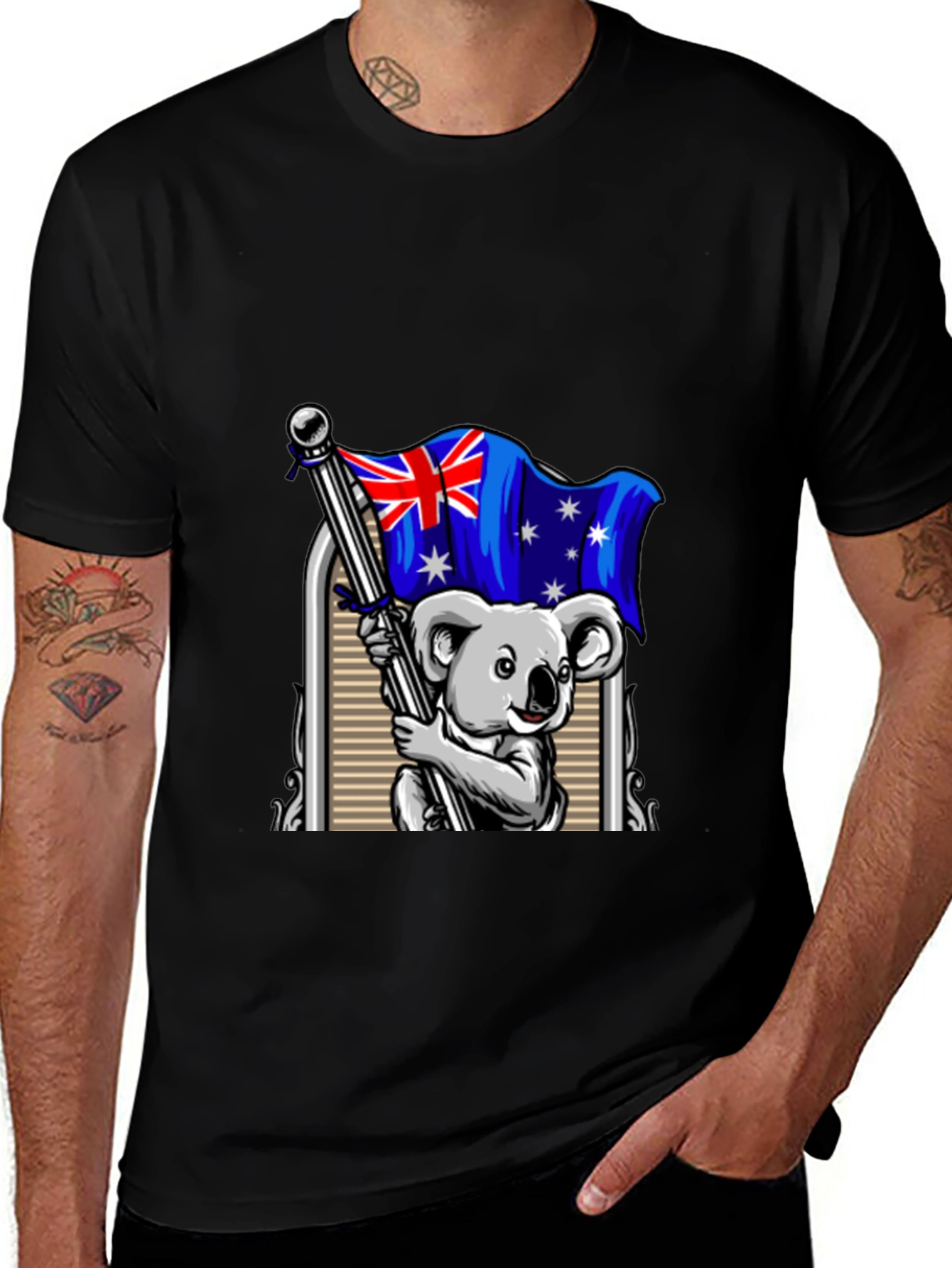 Australian Koala Flag Graphic T-Shirt