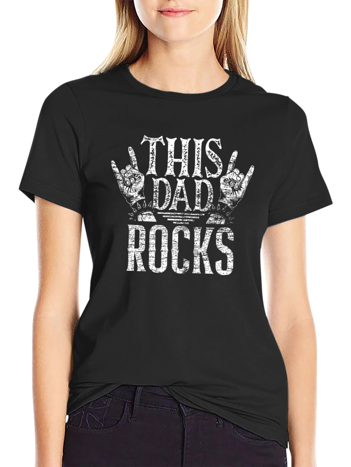 This Dad Rocks T-Shirt - Heavy Metal Style