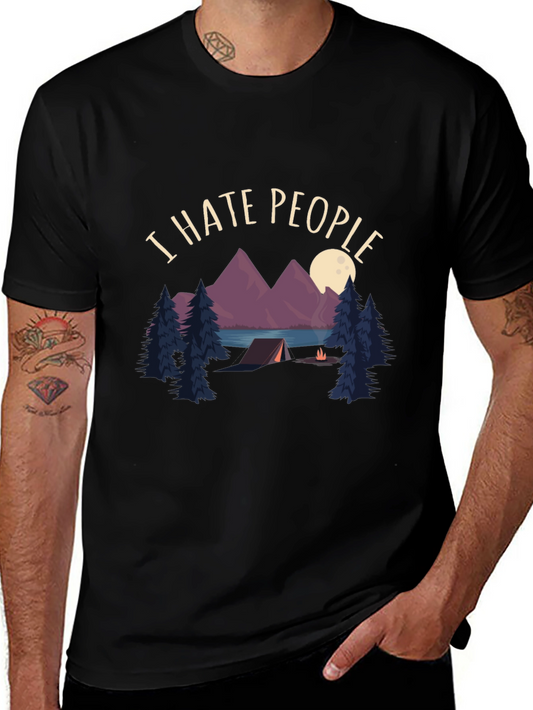 I Hate People Camping T-Shirt - Nature Humor Tee