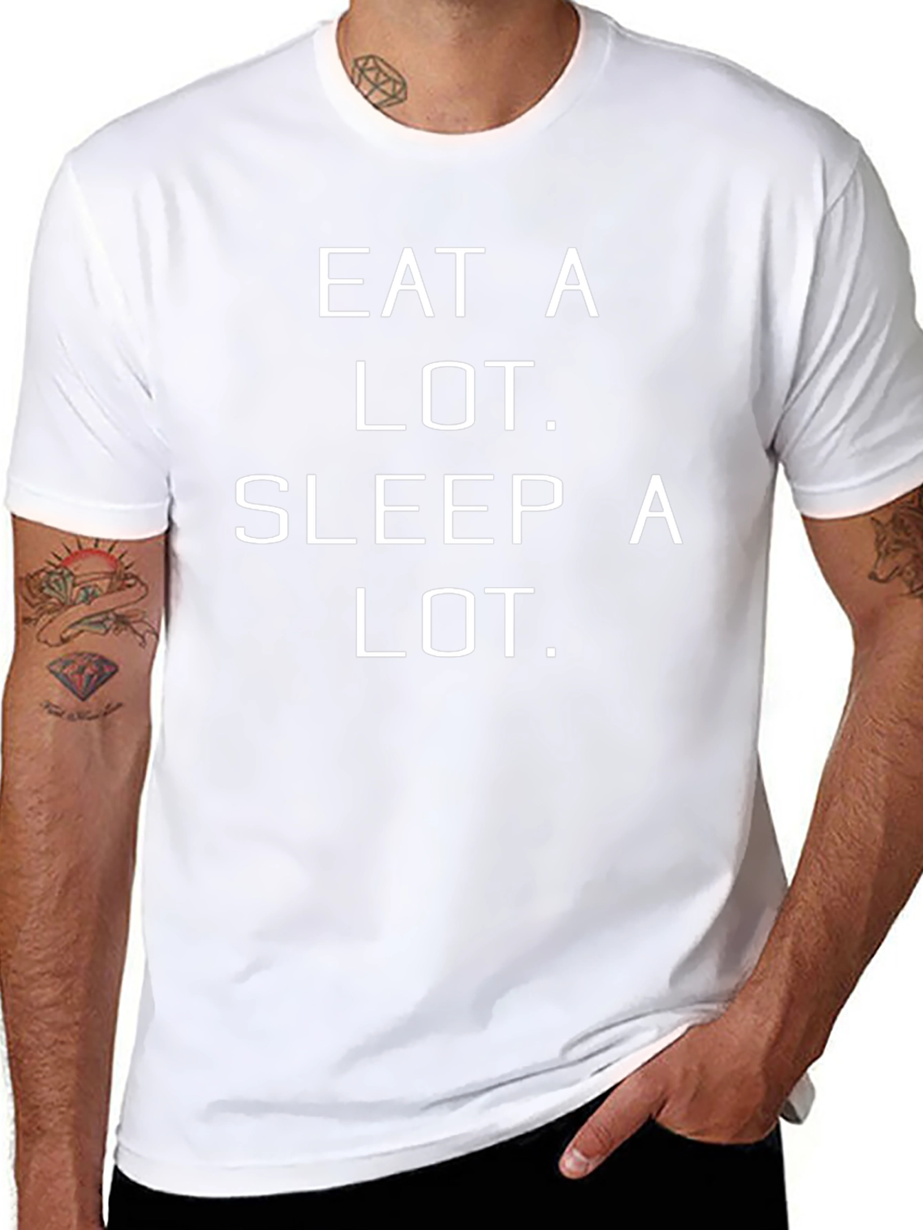 Eat A Lot. Sleep A Lot. Graphic T-Shirt