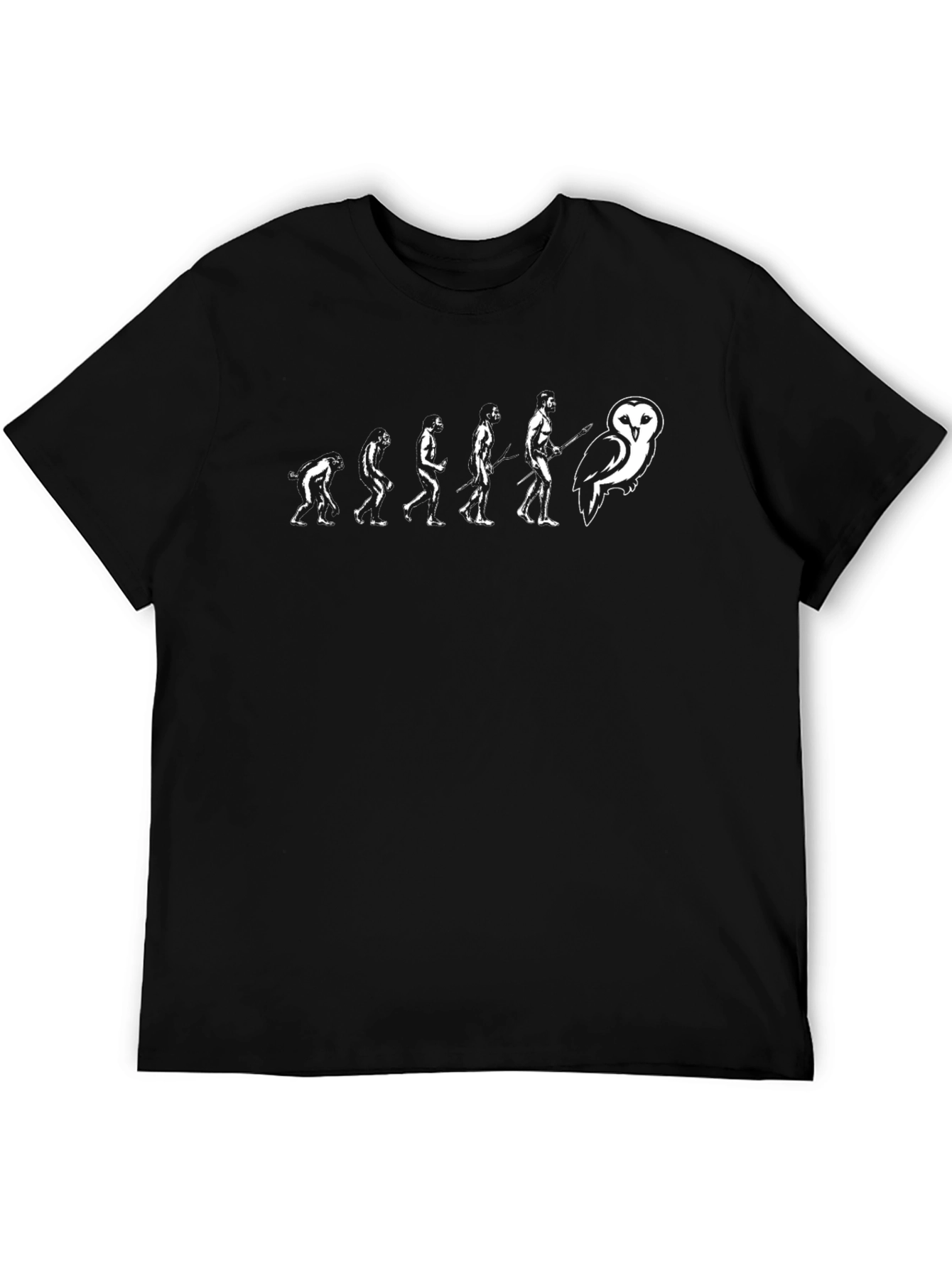 Evolution to Owl Black T-Shirt