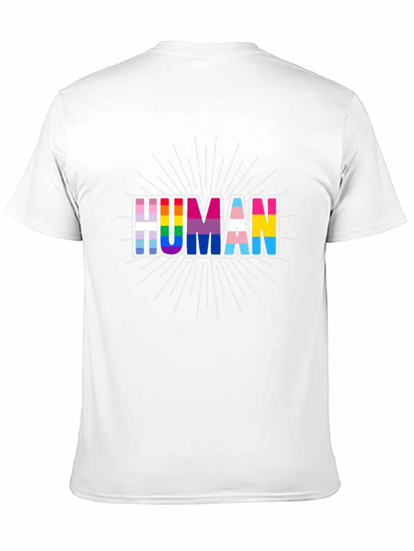 Human Pride T-Shirt LGBTQ+ Rainbow Graphic Tee