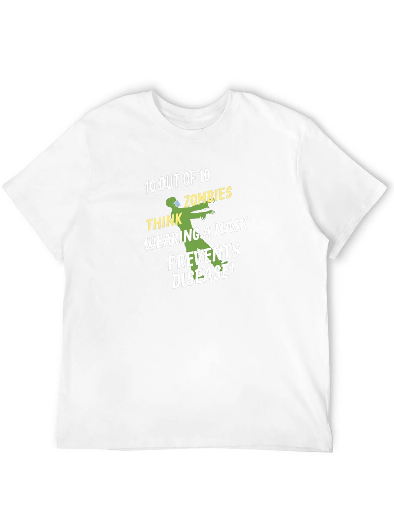 Zombie Mask Humor T-Shirt - Prevents Disease!