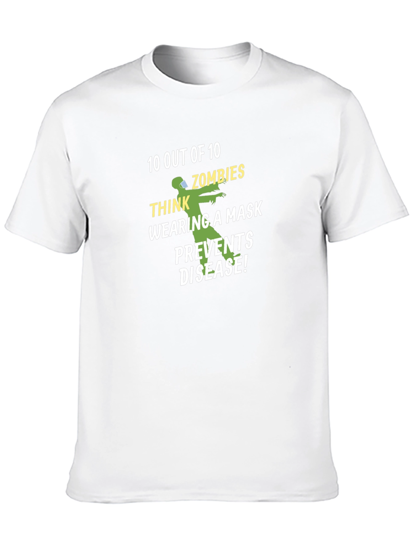 Zombie Mask Humor T-Shirt - Prevents Disease!