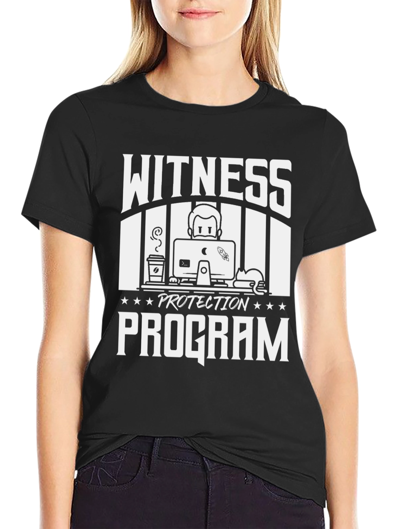 Witness Protection Program Black Graphic Tee