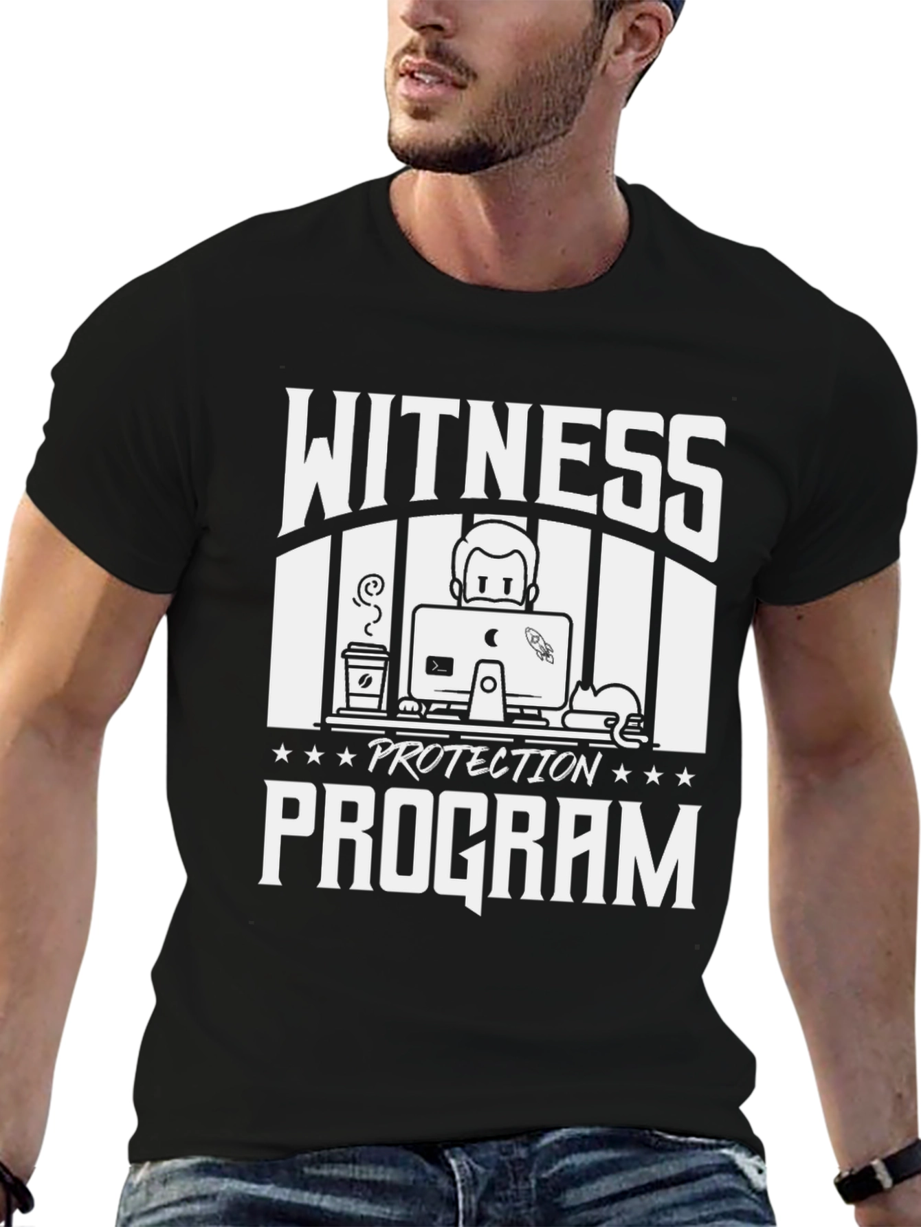 Witness Protection Program Black Graphic Tee