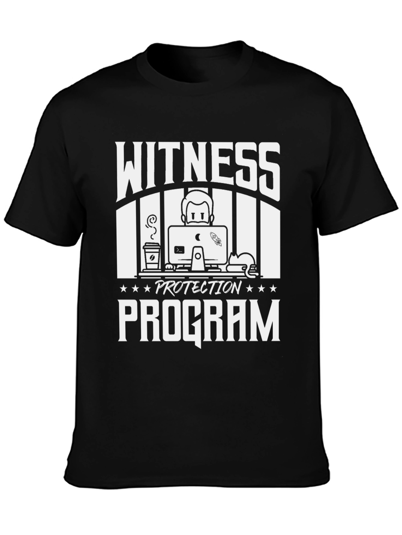 Witness Protection Program Black Graphic Tee