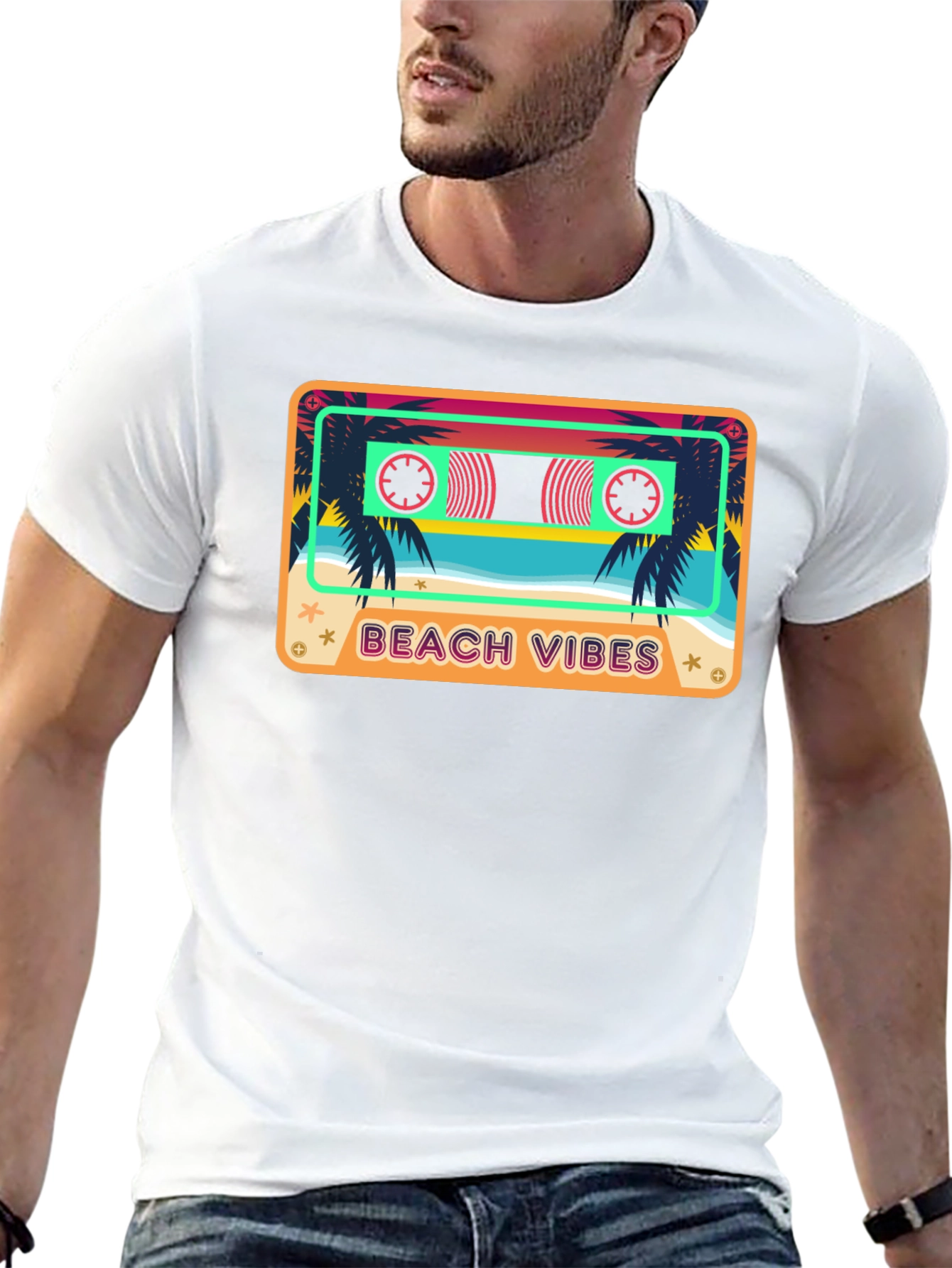 Beach Vibes Cassette Tape T-Shirt