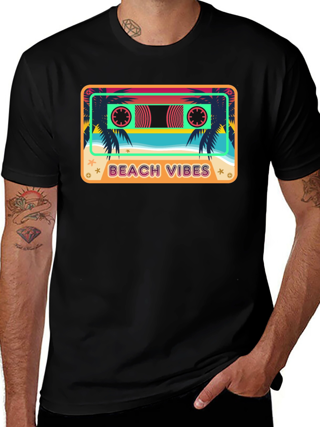 Beach Vibes Cassette Tape T-Shirt