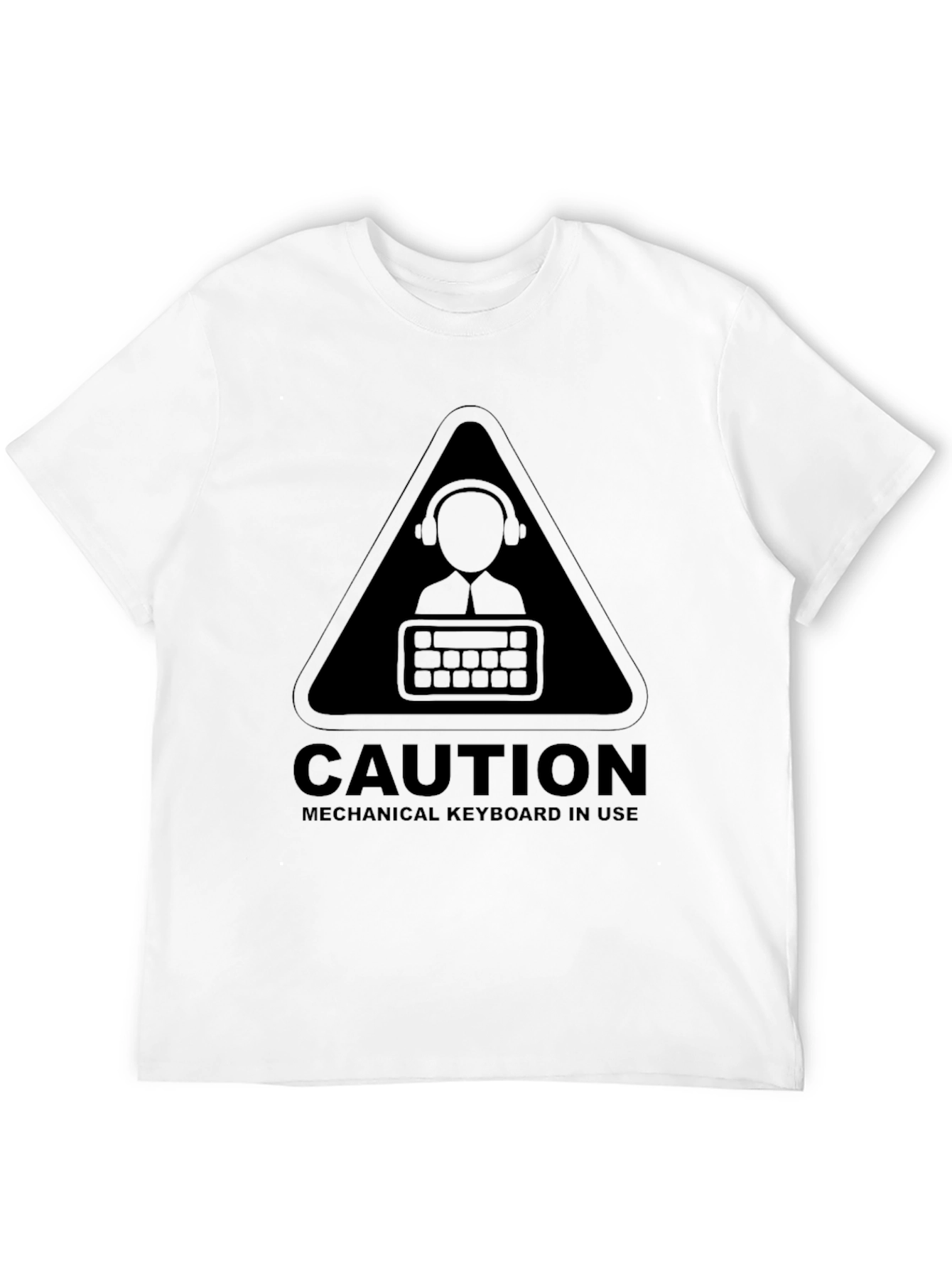 Caution Mechanical Keyboard T-Shirt - Gamer Tee