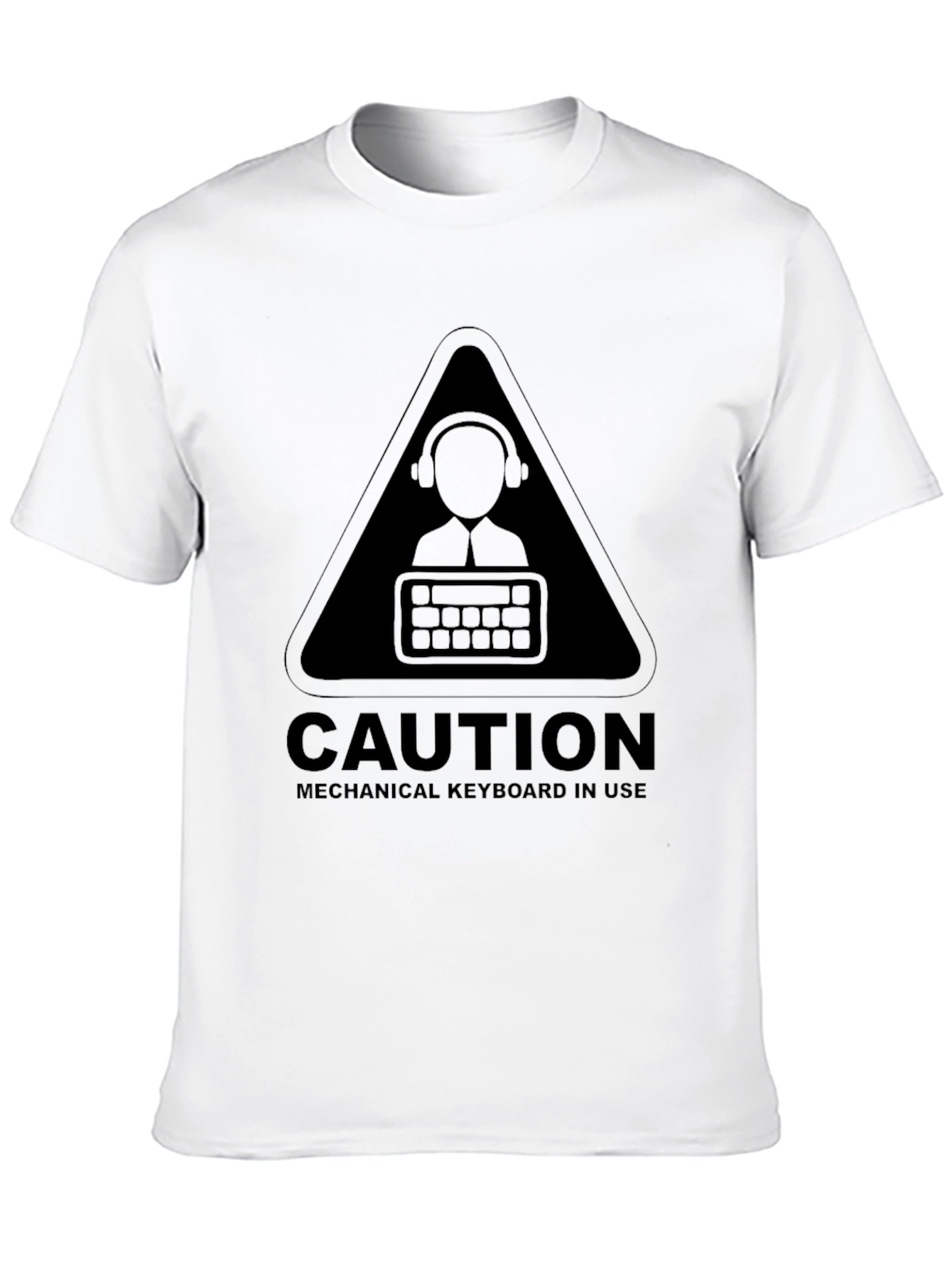 Caution Mechanical Keyboard T-Shirt - Gamer Tee