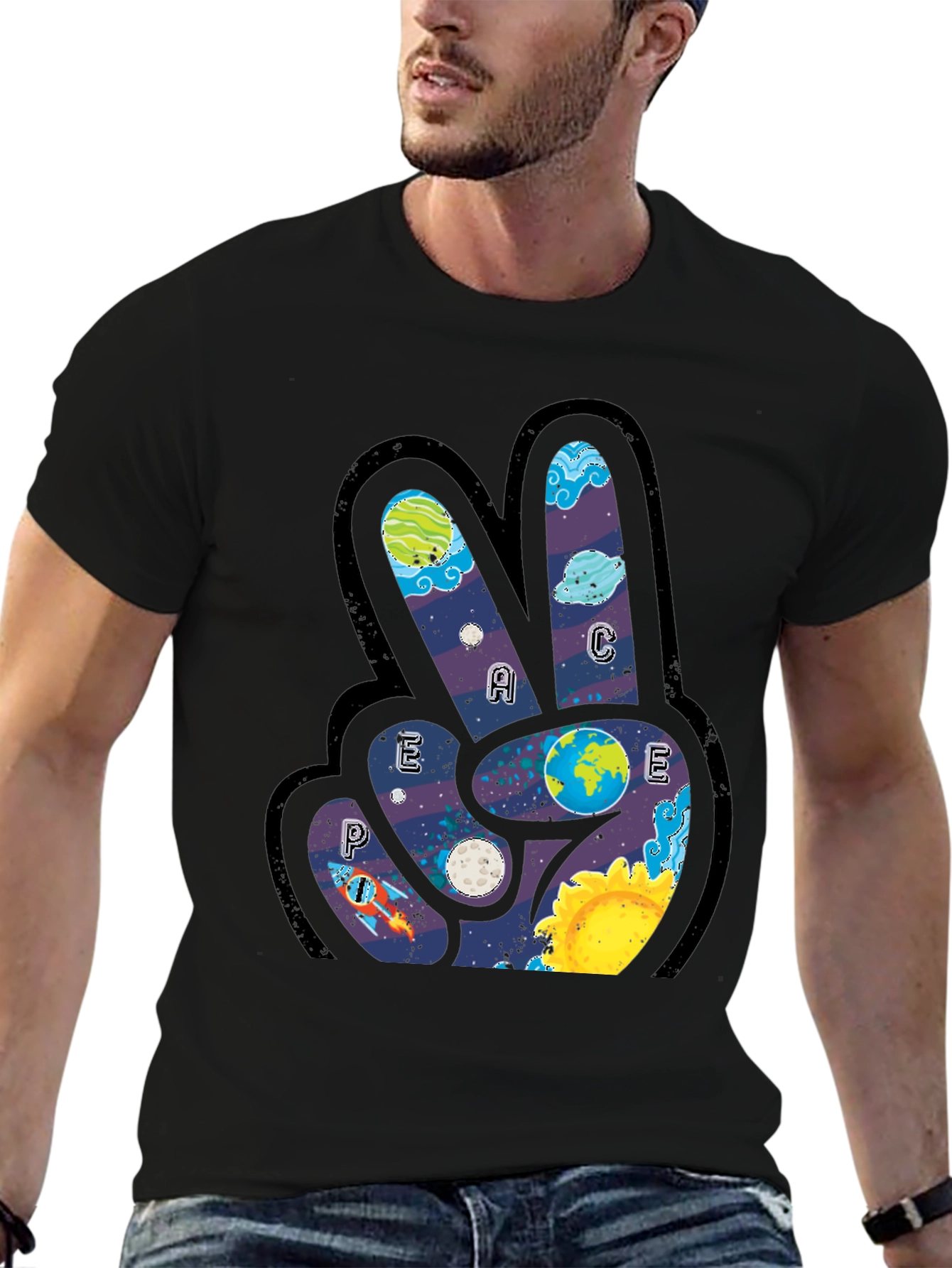 Peace Sign Graphic T-Shirt