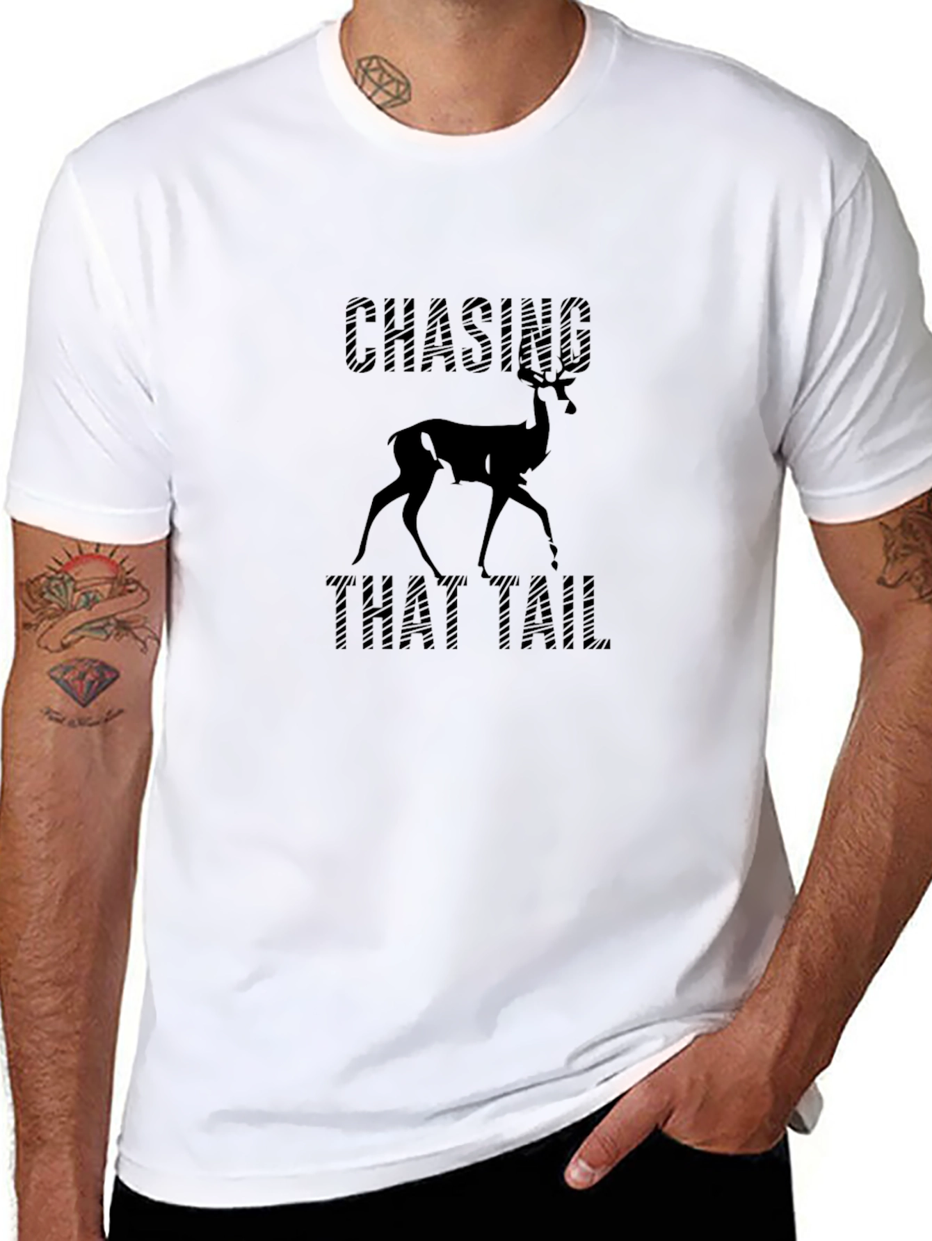 Chasing That Tail Deer Graphic T-Shirt