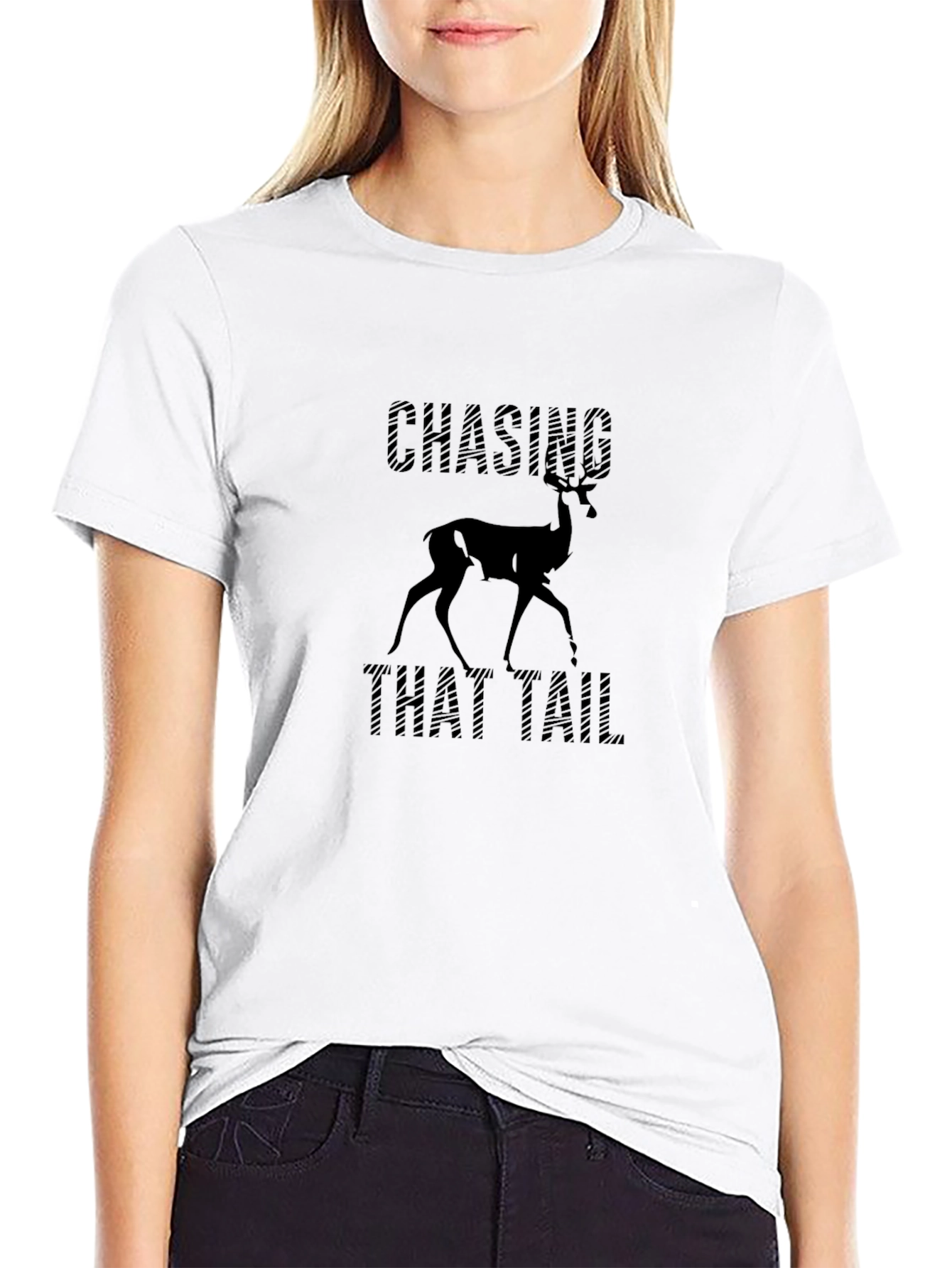 Chasing That Tail Deer Graphic T-Shirt