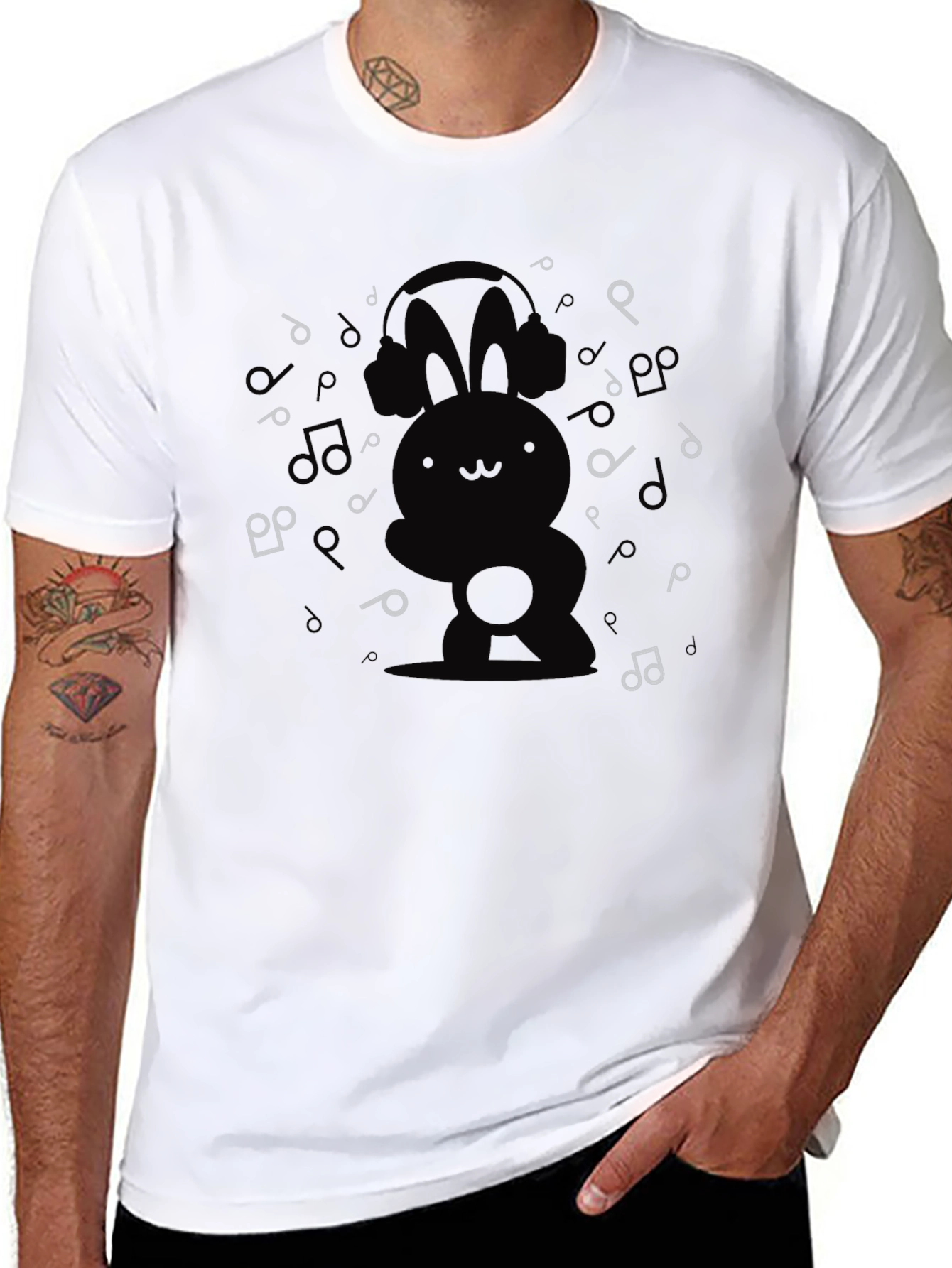 Bunny Beats Black T-Shirt