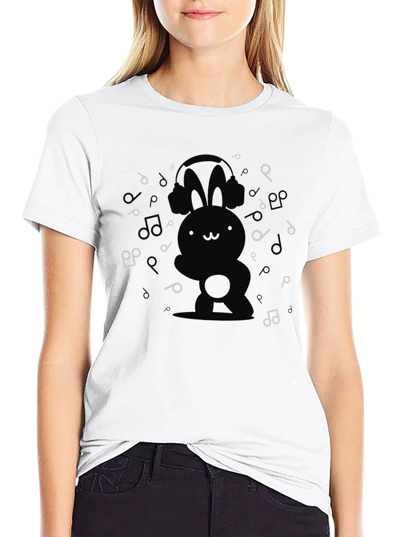 Bunny Beats Black T-Shirt