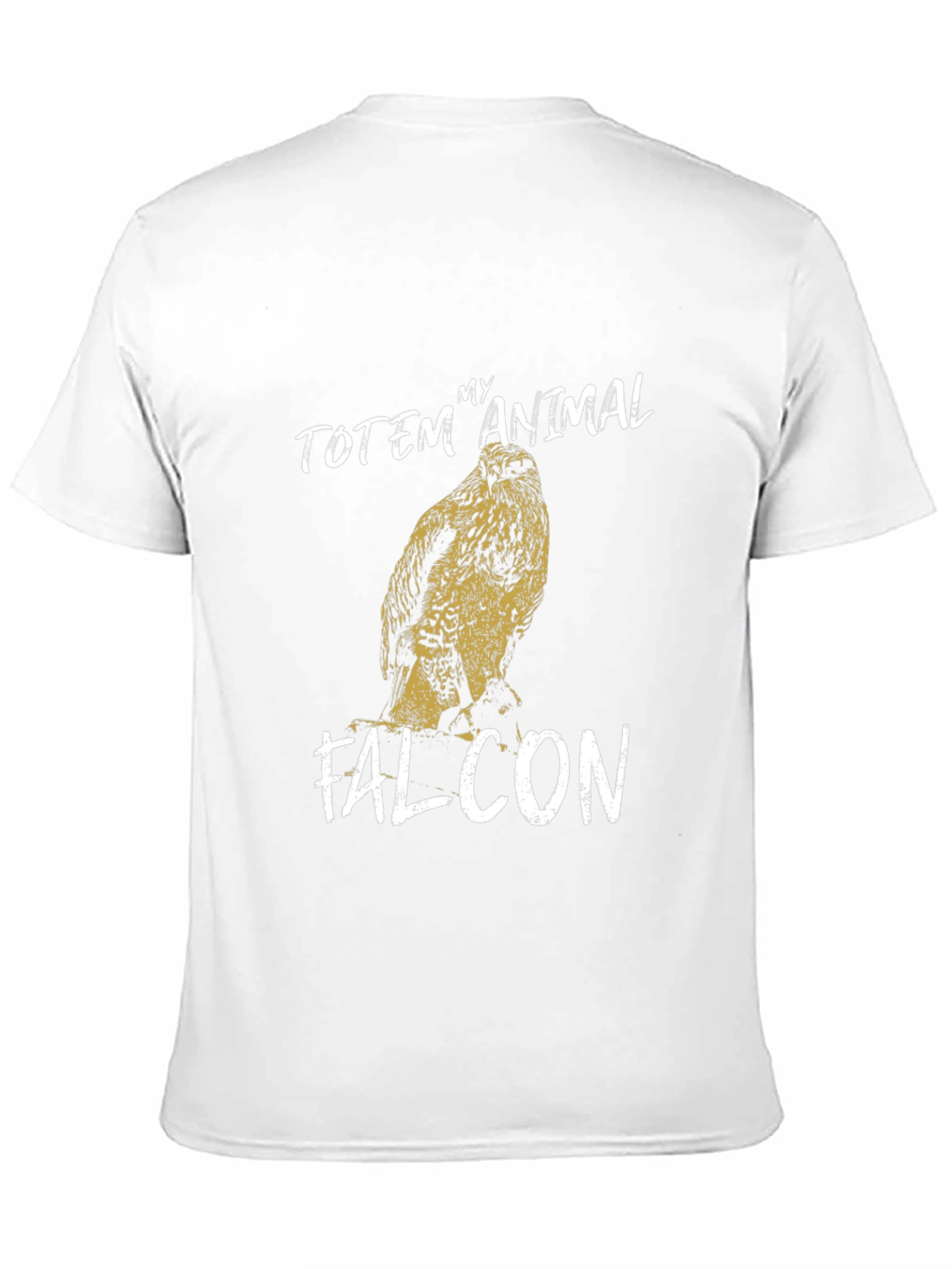 Falcon Totem Animal Graphic Tee - Black