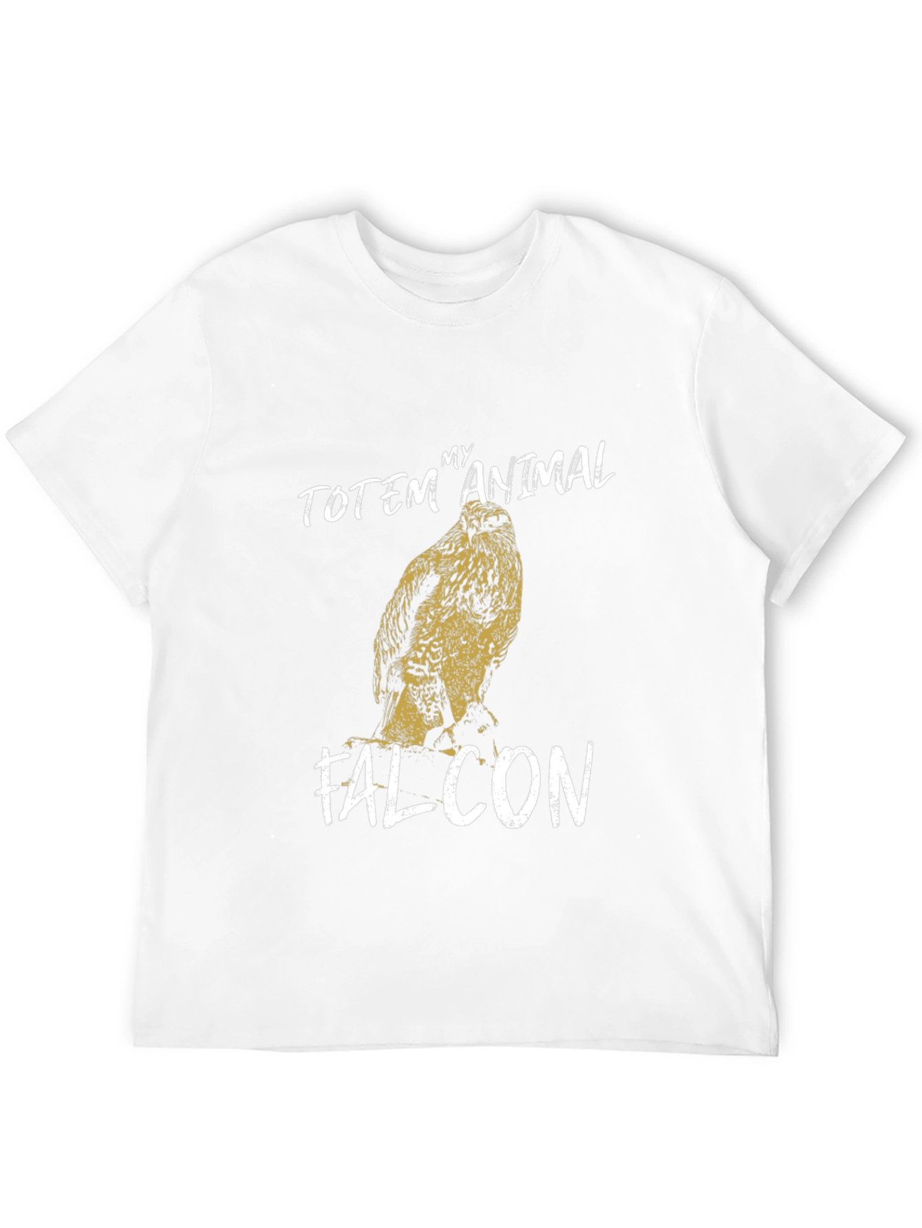 Falcon Totem Animal Graphic Tee - Black